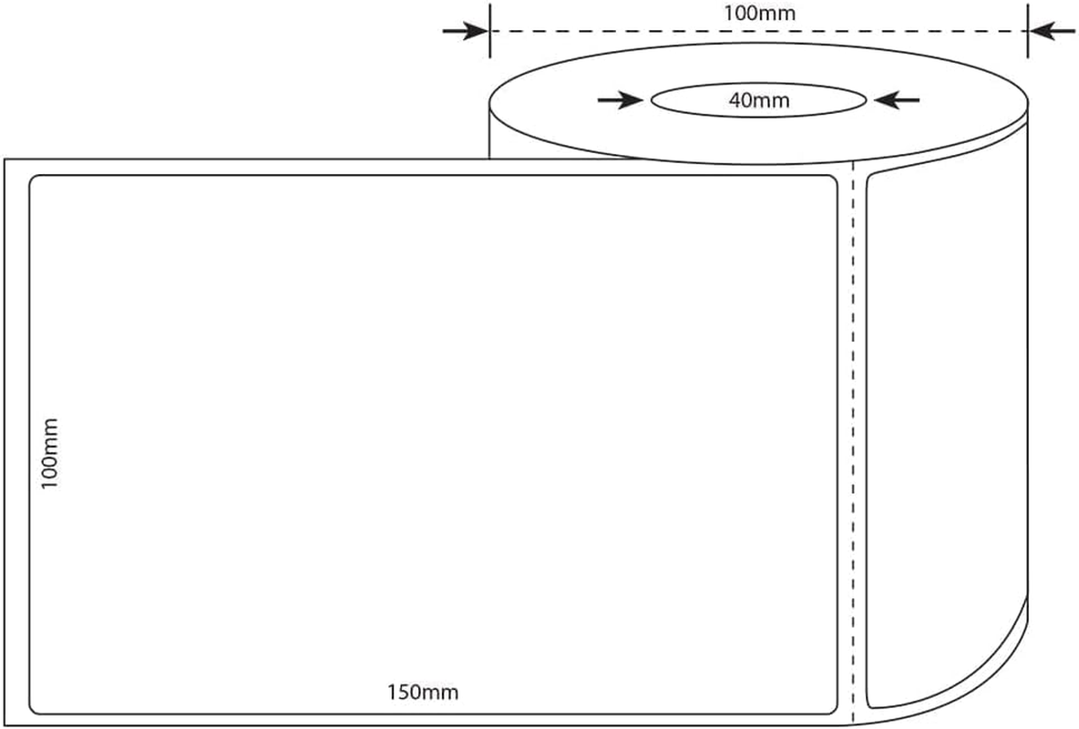 Direct Thermal 4X6 Labels Roll 100X150Mm Aramex AUSPOST Eparcel Shipping Label 1 Rolls 350 Labels image number 2