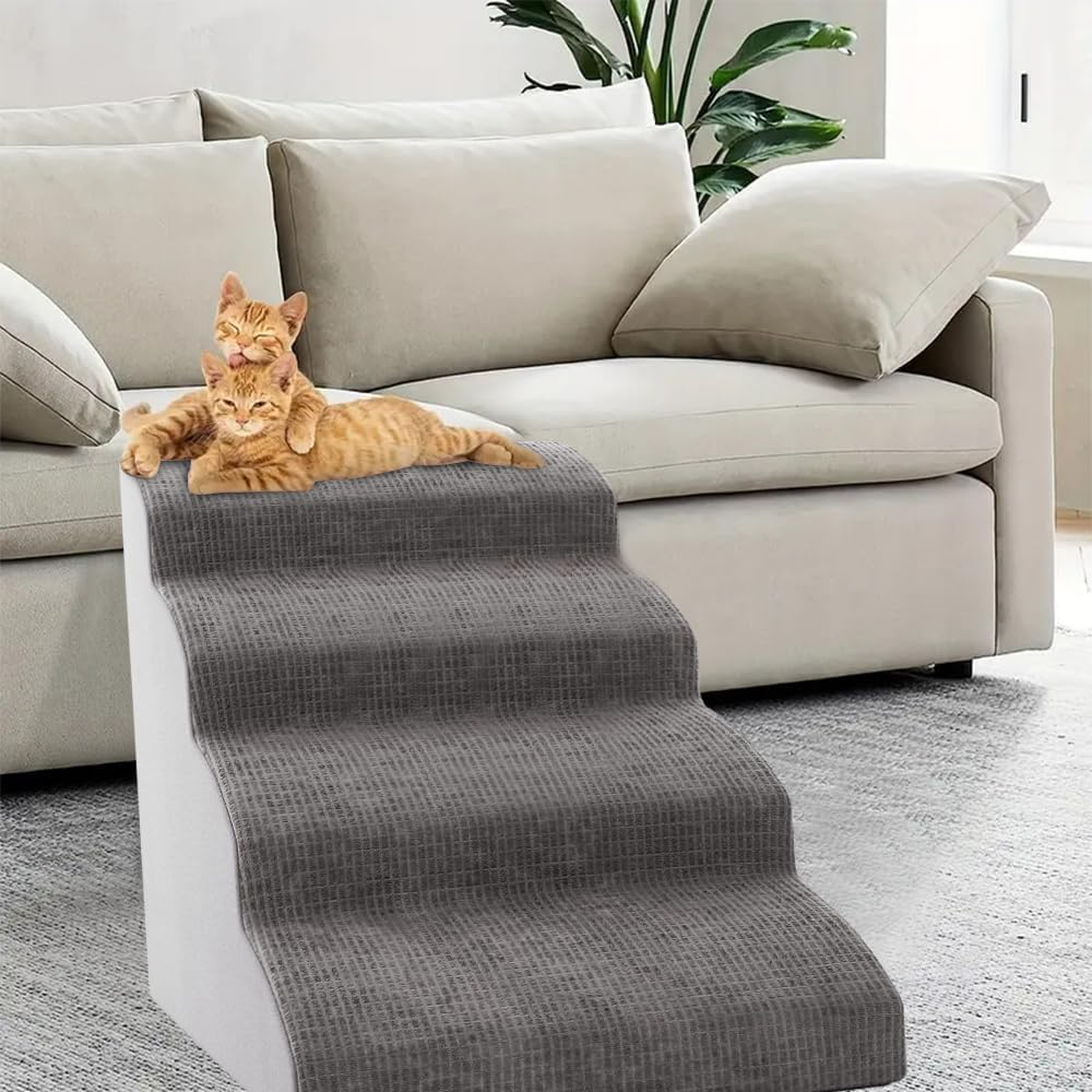 Sturdy Dog Stairs and Ramp for Beds or Couches Pet Stairs High Density Expand Foam, Pet Ramp with Washable Cover image number 2