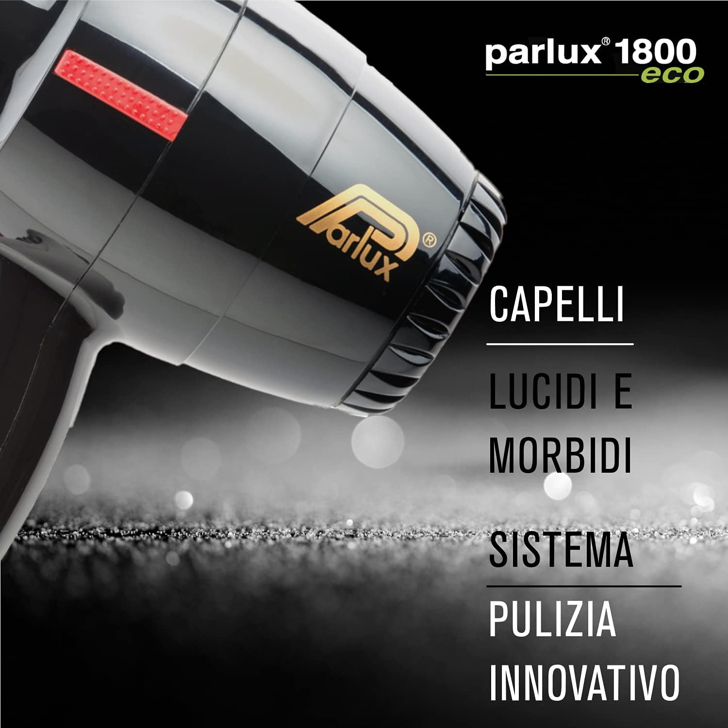 Parlux 1800 Eco Friendly 1280 Watt Hair Dryer, Black image number 4