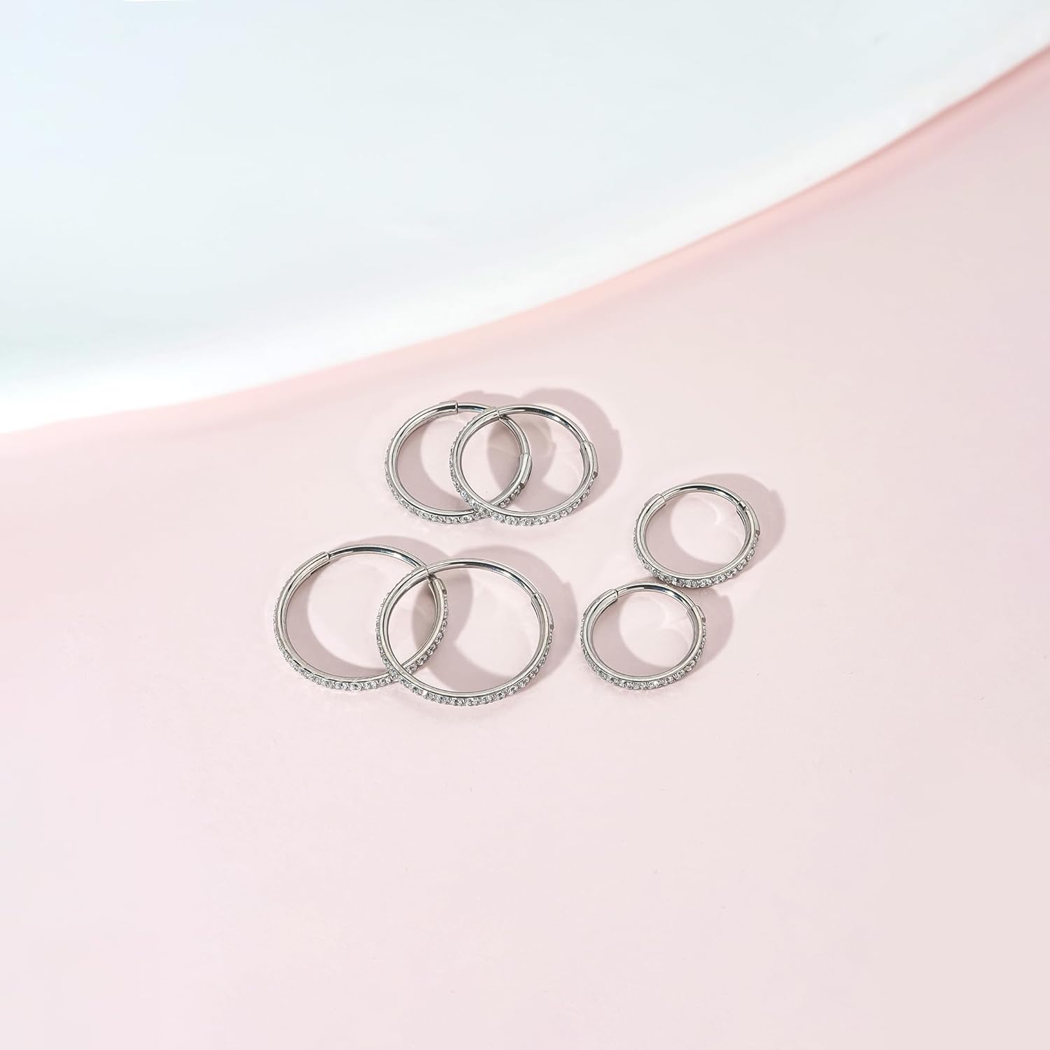 Limerencia G23 Titanium Slim Huggie Hoop Earrings, Hypoallergenic F136 Implant Grade Pure Titanium for Girls Sensitive Ears image number 4