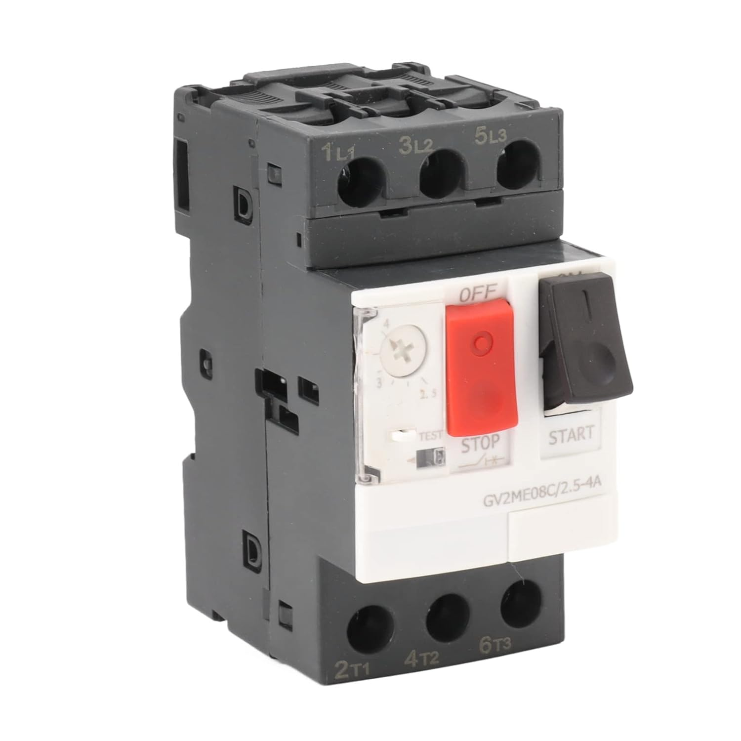 Motor Circuit Breaker, Silver Engineering Plastic Large Bearing Capacity 2.5‑4A Motor Start Stop Switch for Power Equipments image number 3