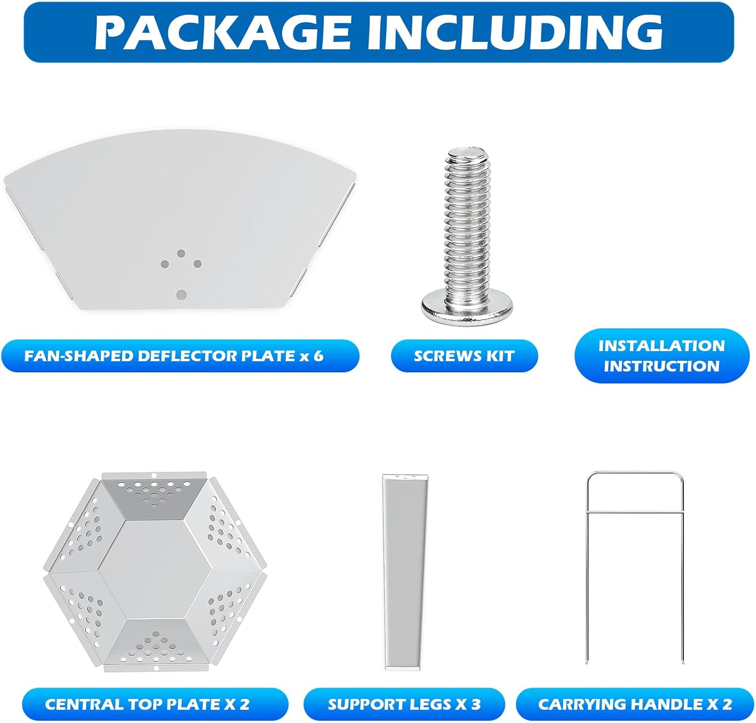 Heat Deflector for Solo Stove Yukon 27&rdquo; Stainless Steel Heat Diffuser for Solo Stove Yukon 1.0 2.0 Accessories with Carrying Handle and 3 Support Leg for 27" Other Outdoor Indoor Firepits image number 1