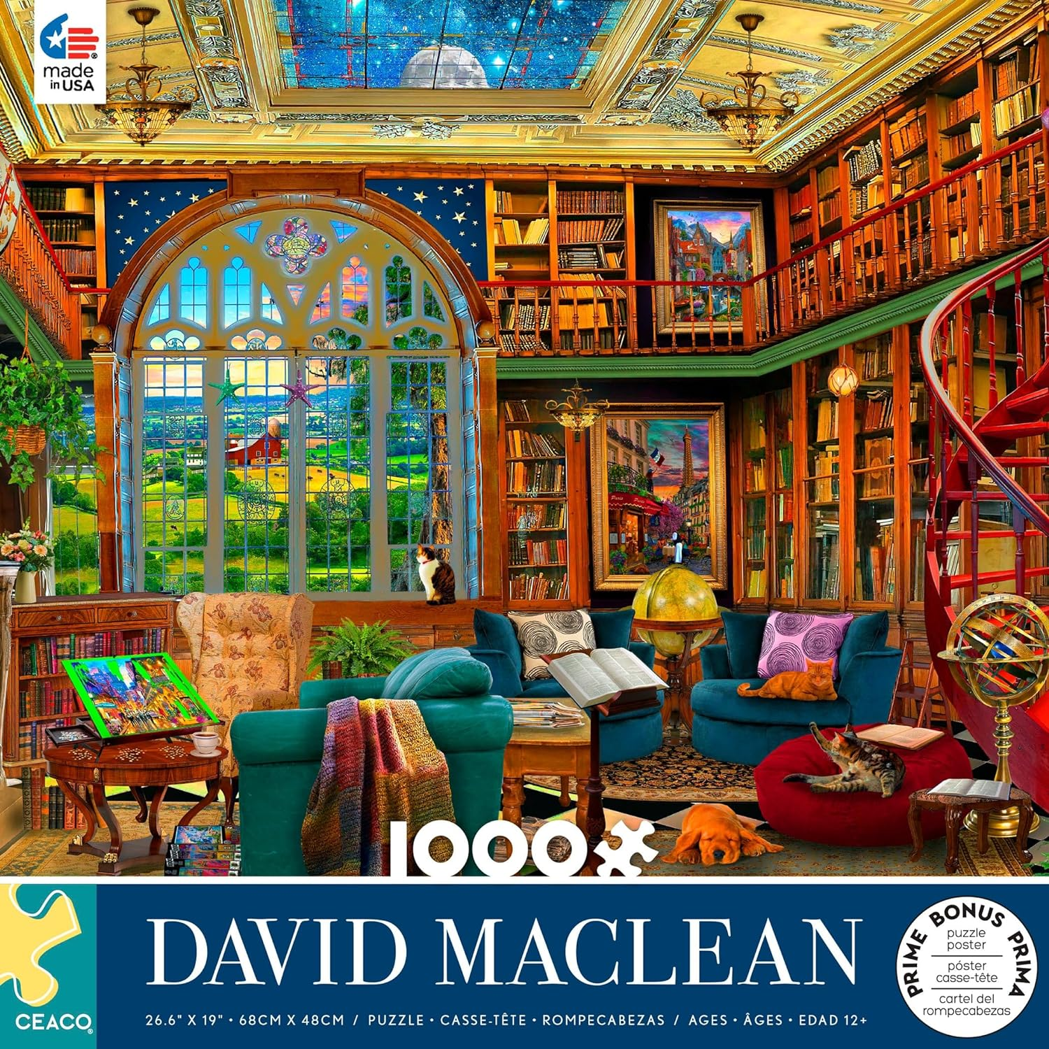 Ceaco - David Maclean - Country Library - 1000 Piece Jigsaw Puzzle image number 1