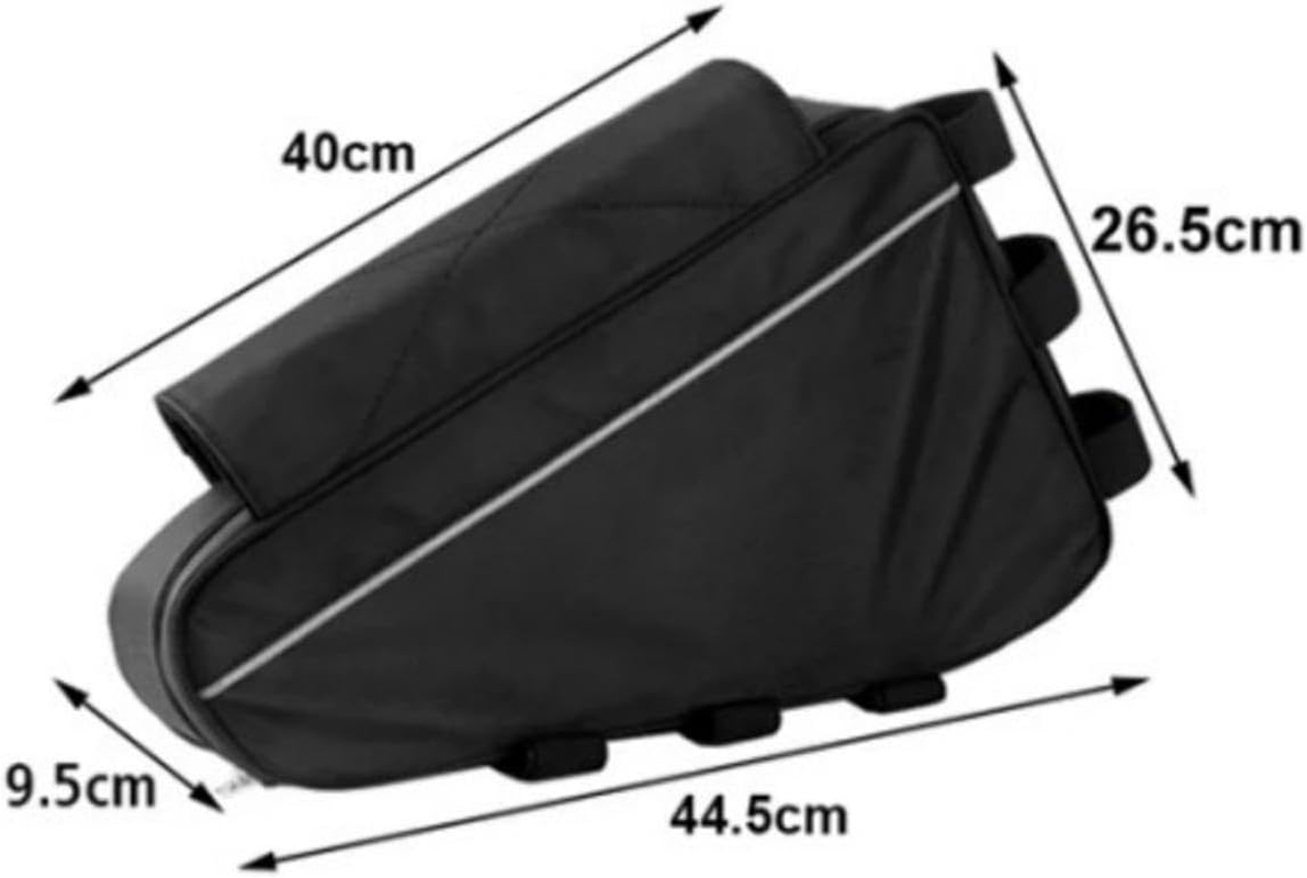 Bicycle Frame Storage Bag Electric Bike Battery Bag Practical Professional Strap on Top Tube Front Pouch for outside Riding image number 2