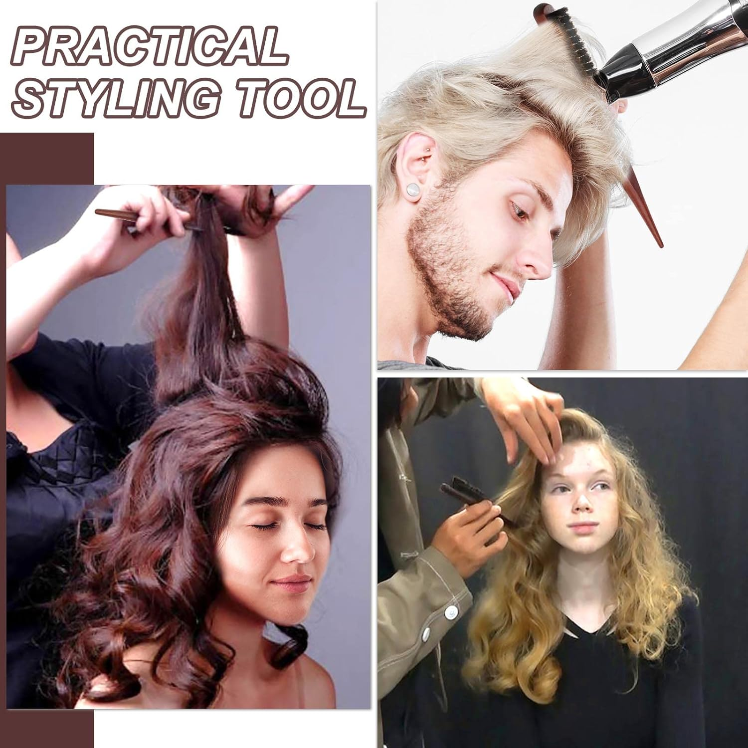 Sularpek Teasing Hair Brush,Back Hair Brush,Boar Bristle Hair Brush with Tail Handle,For Long Thick Curly Wavy Dry or Damaged Hair Reducing Hair Breakage image number 1