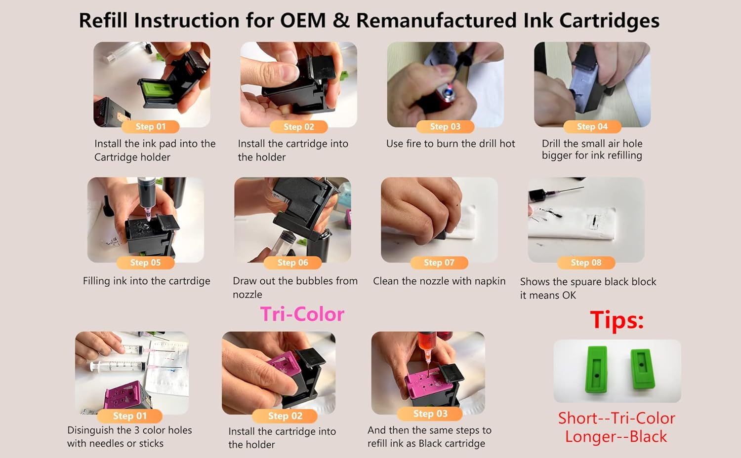 COCADEEX 500Ml Ink Refill Kit Compatible with Canon Ink Cartridges PG-560 CL-561 PG-545 CL-546 PG-545XL CL-546XL 545 546 545XL 546XL 560XL 561XL PG-510 CL-511 510 511 PG-543 CL-544 image number 6