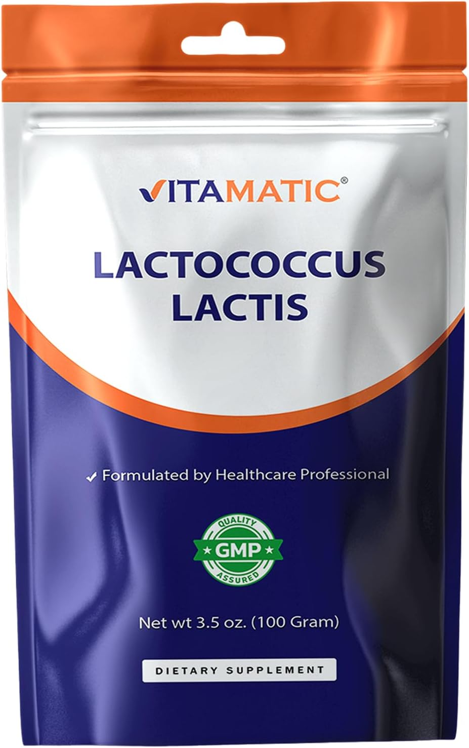 Vitamatic Lactococcus Lactis Probiotic Powder - Digestive Health Support - 100 Gram (3.5 OZ) - 100 Servings image number 1