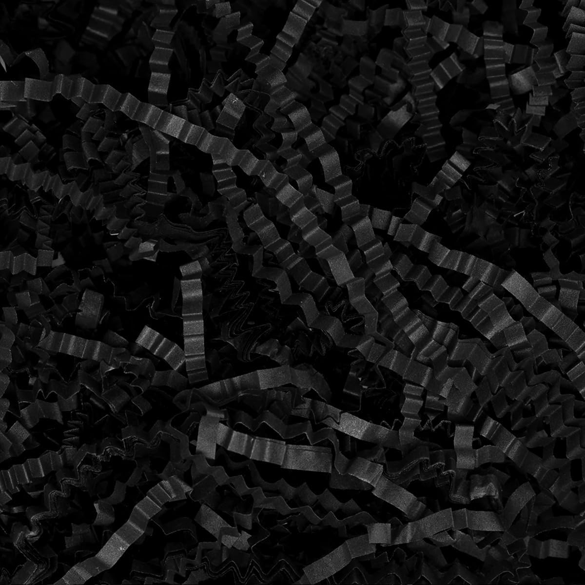 Crinkle Cut Paper 200G Shred Filler for Gift Wrapping & Basket Filling,Crinkle Paper Tissue Paper Raffia Paper for Gift Box Easter Basket Grass Christmas Mother'S Day Birthday Gift Wrapping (Black)