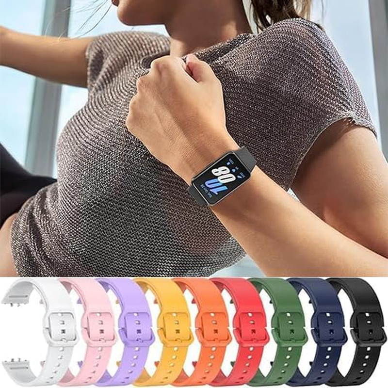 Compatible for Samsung Galaxy Fit 3 Watch Bands, Soft Silicone Replacement Straps Adjustable Sport Wristbands for SAMSUNG Galaxy FIT 3 SM-R390 Smartwatch Bands for Women&Men