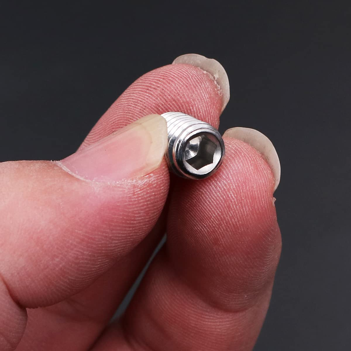 300 Piece NUZAMAS M2.5 M3 M4 M5 M6 M8 Hexagonal Grub Screws Set Grub Screws Stainless Steel Hexagon Head Hex Grub Head Machine Screw with Key for Homework image number 5