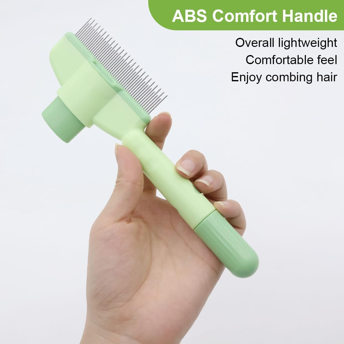 OUDQFCJ Pack of 2 Self-Cleaning Flea Comb and Grooming Brush for Pets, Flea Comb for Cats and Dogs with Button for Quick Cleaning of Lost Hair image number 5