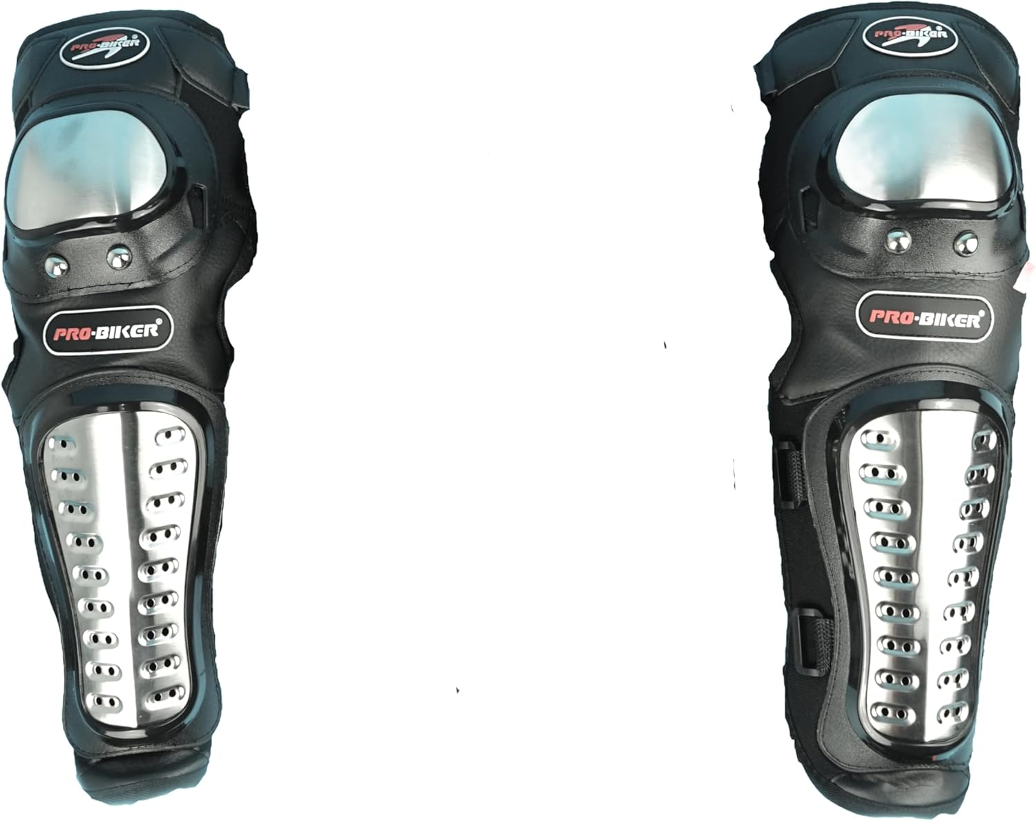 Alloy Motocross Protective Gear - 4P/2P Set Elbow, Knee & Shin Pads - Black, One Size - Unisex Impact Protection