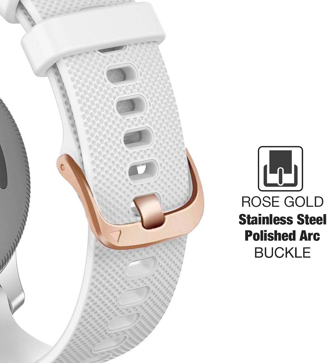 Abanen Silicone Watch Bands for Garmin Vivoactive 4S / Venu 2S / Venu 3S / Vivomove 3S, Soft Sport 18Mm Quick Release Waterproof Replacement Wristband Strap for Garmin Forerunner 255S/265S image number 4