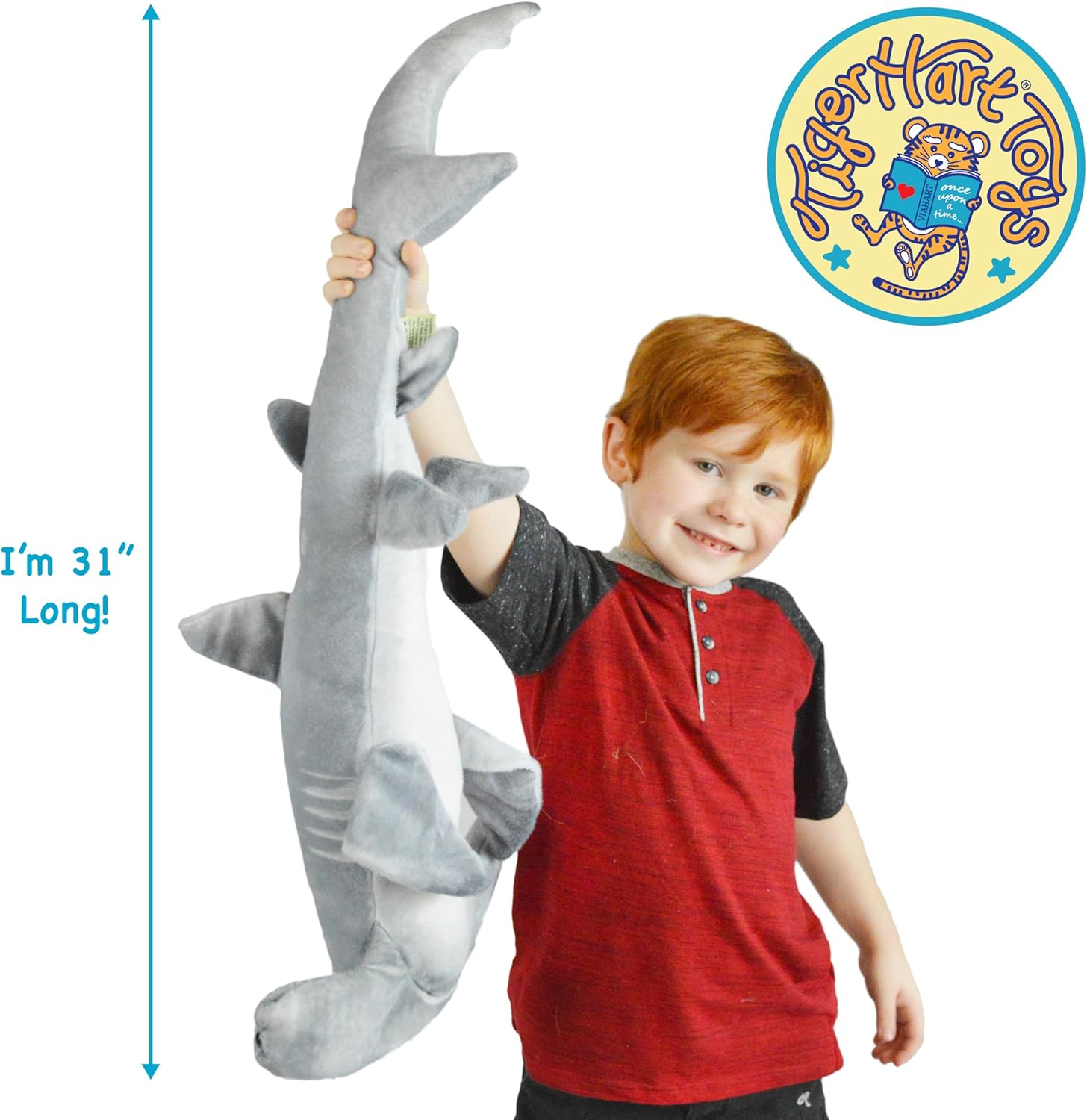 VIAHART MC the Hammerhead Shark - 31 Inch Stuffed Animal Plush - by Tigerhart Toys image number 1