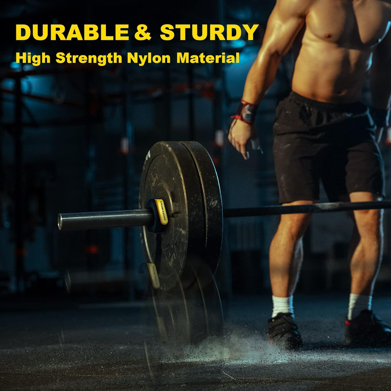 Power Guidance Barbell Collars Barbell Clips,50 Mm Olympic Barbell Clamps,Non-Slip Weight Clamps Quick Release Barbell Collar for Workout Weightlifting,Olympic Lifts and Strength Training - Black (Nylon + Rubber Lining) image number 3