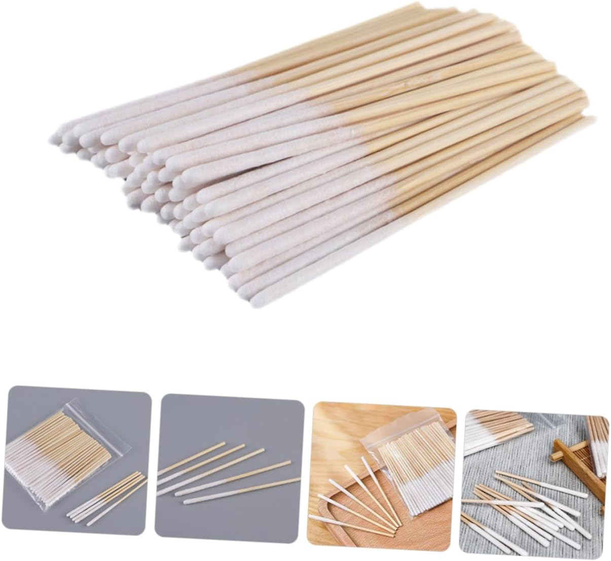 Ipetboom 60Pcs Cotton Pads Makeup Cotton Swabs for Home Beauty Gentle Cleaning and Detailing image number 6