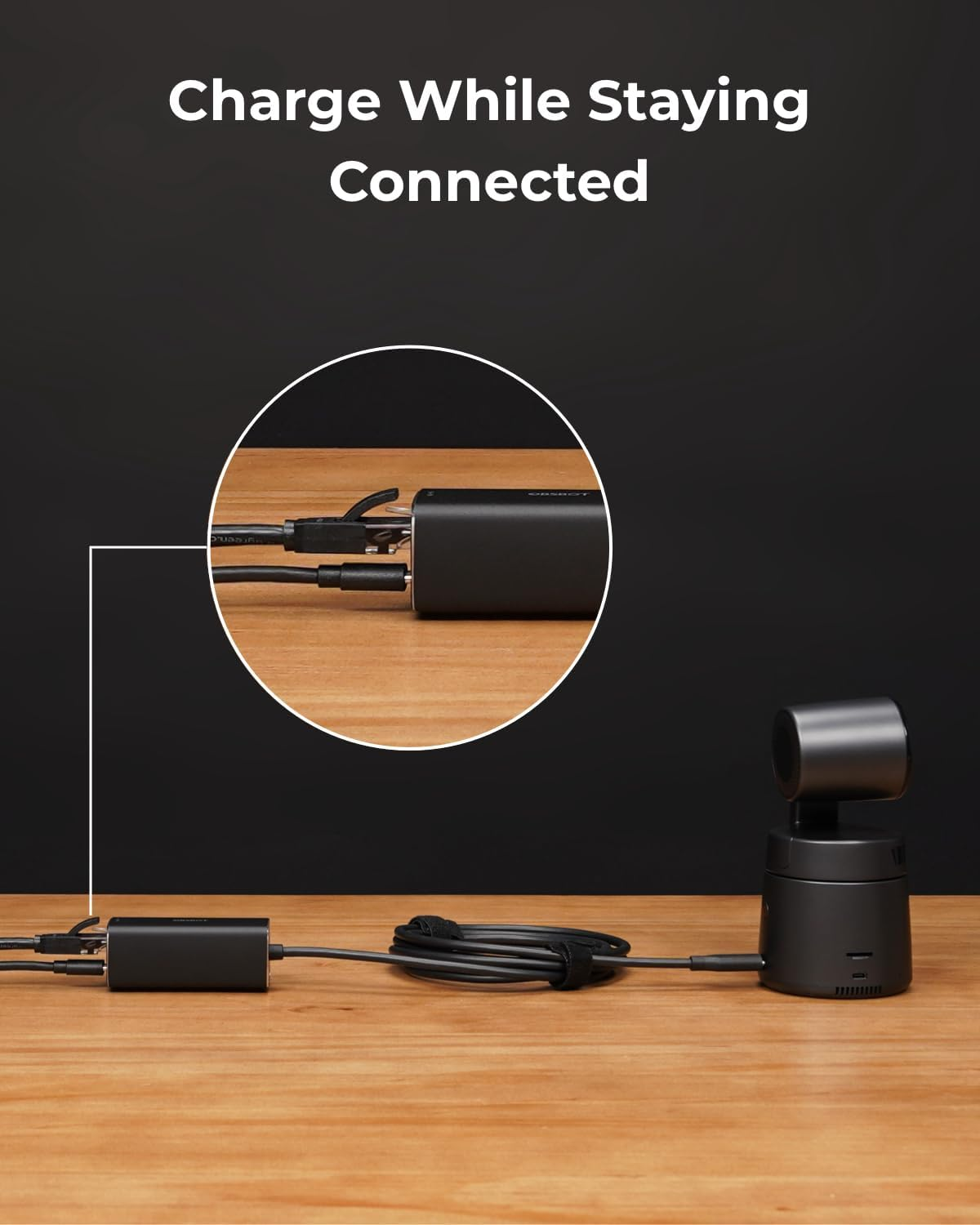 OBSBOT USB-C to Ethernet Adapter, 10 100 Mbps, Power over Ethernet (Poe) Support, Dual Ethernet and USB-C Interface, Compatible with OBSBOT Tail Air, Macbook, PC, Etc. image number 1