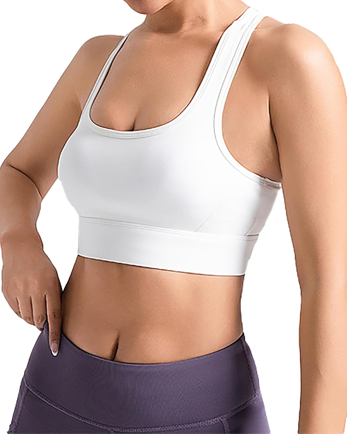 Bsubseach Sports Bras for Women High Impact Y Back Padded Workout Bras Fitness Top