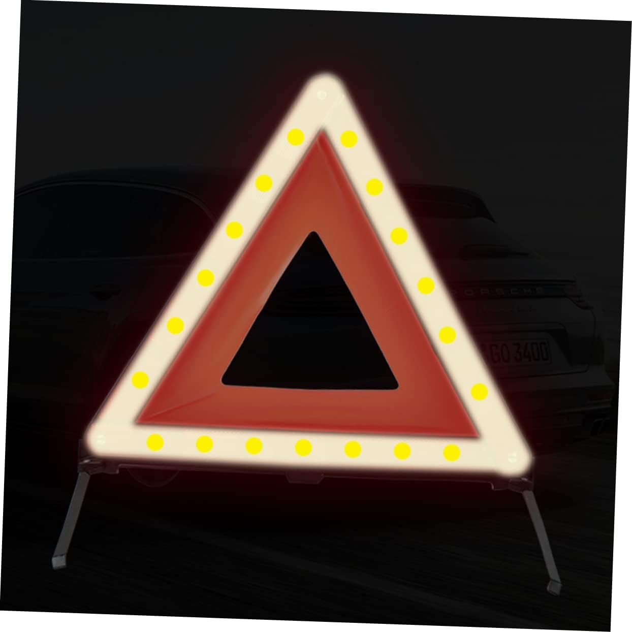 Warning Triangle Reflective Road Safety Sign Triangle Warning Sign for Car Emergency Use Roadside image number 2