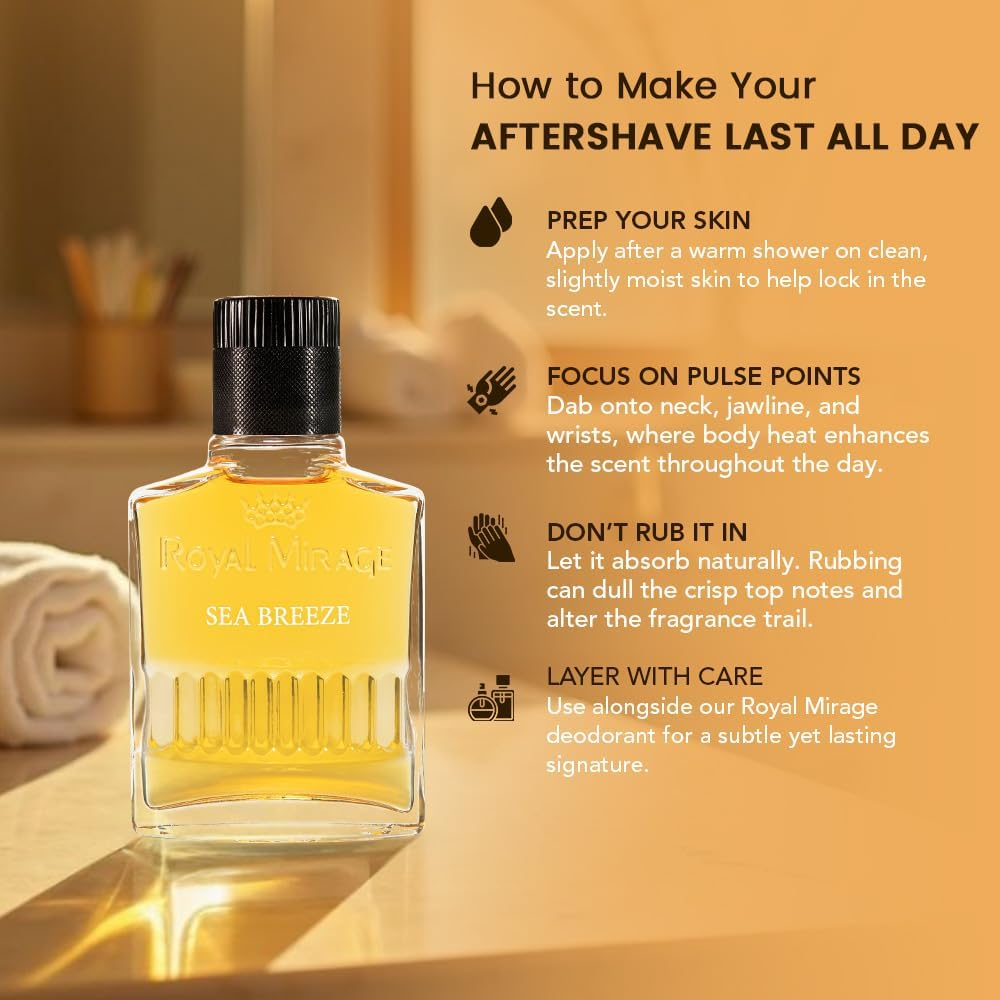Royal Mirage Sea Breeze Aftershave 100 Ml image number 5