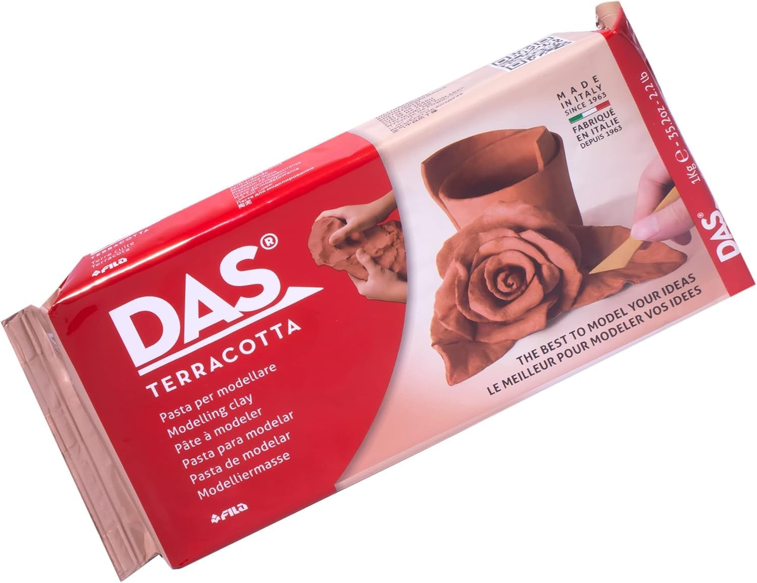 DAS Air-Hardening Modeling Clay, 2.2 Pound Block, Terra Cotta Color (387600), 23.9 X 10.1 X 3.3 Cm image number 2