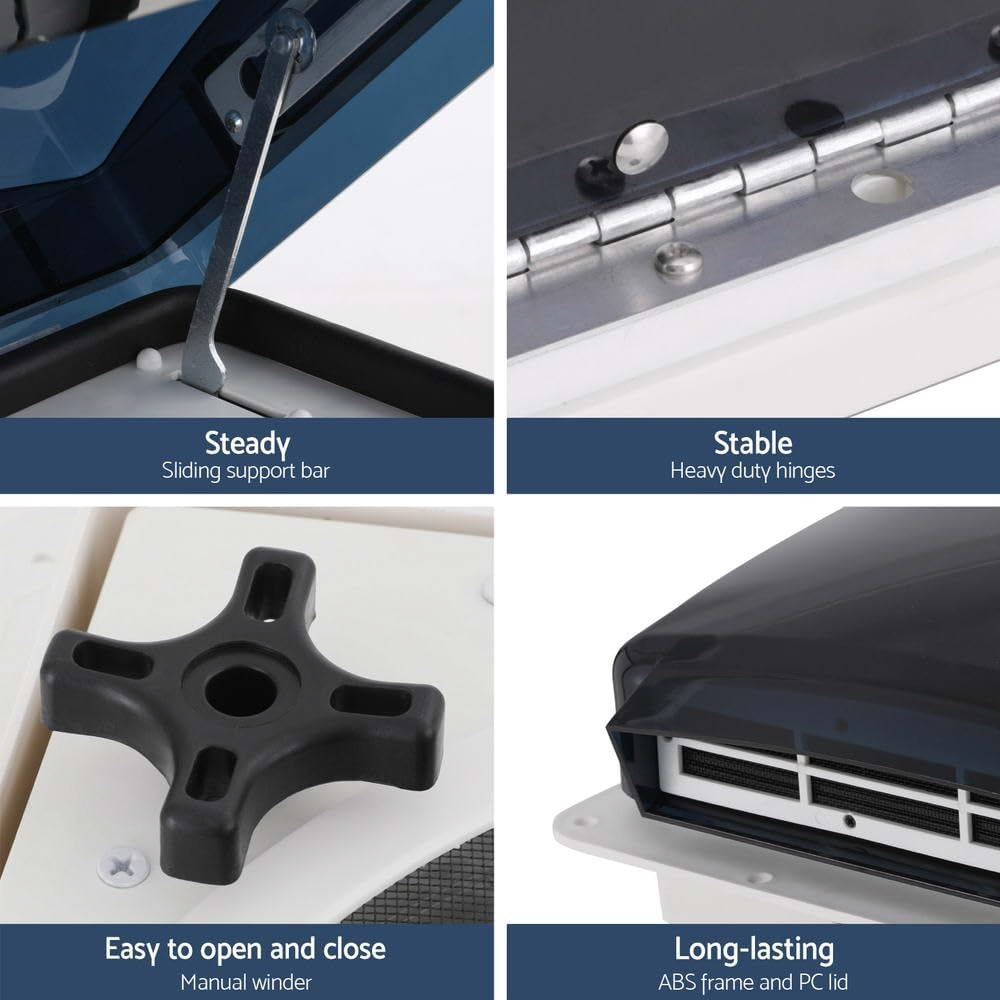 Weisshorn Caravan Air Vent Roof Hatch 12V Shower Fan Reversible Airlfow Rain Use image number 2