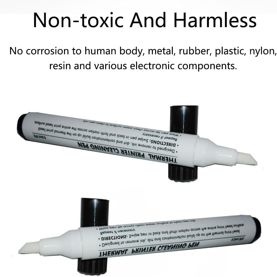 12PCS Thermal Print Head Cleaning Pens, Thermal Printer Printhead Cleaning Pens, Thermal Printers Alco Cleaning Pen Eraser, Print Head Maintenance Cleaning Pens image number 2