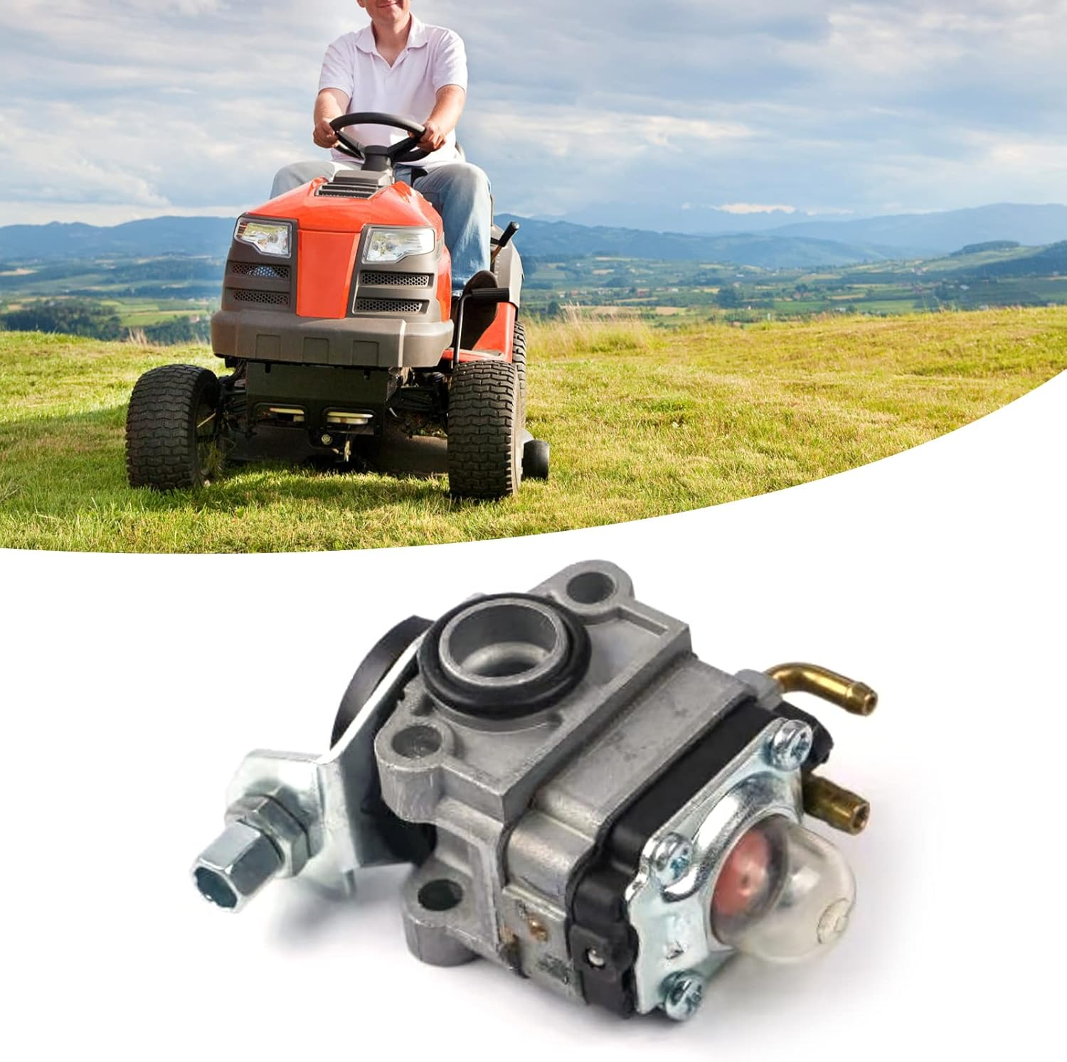 Lawn Mower Carburetor, 4 Stroke Garden Carburetor for Brush Cutter image number 5