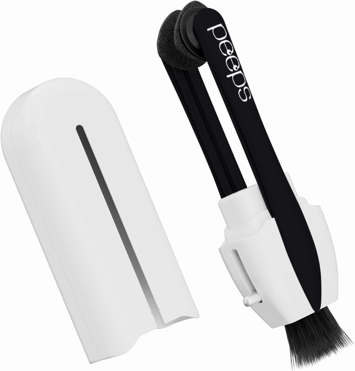 Peeps Compact Glasses Cleaner by Carbonklean | Removes Fingerprints, Smudges, Streaks, Oil & Film | Reusable (500+ Times), Non-Abrasive | Safe for All Optical Lenses | White