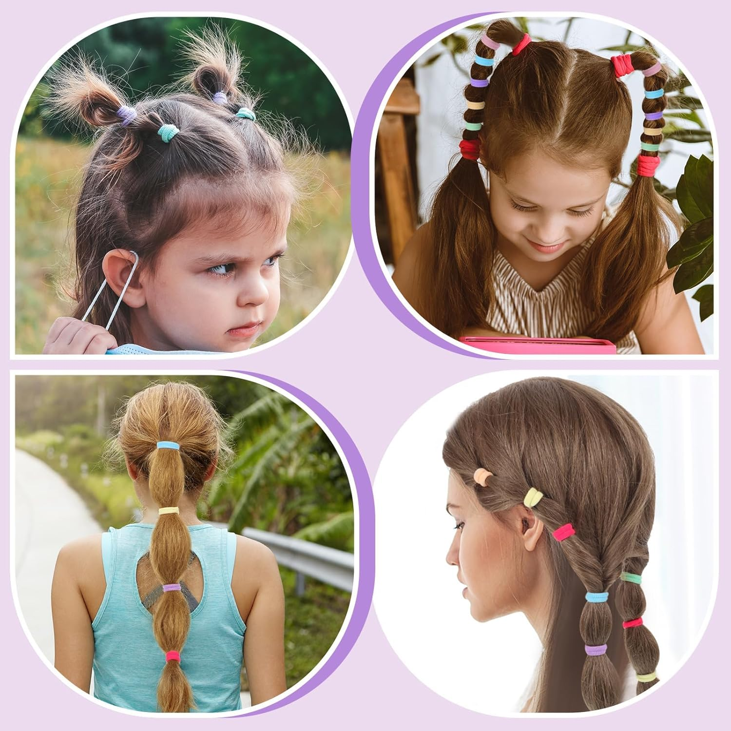 150 Pack Hair Ties for Little Girls, Toddler Baby Hair Ties Soft Hair Ties No Damage Small Seamless Hair Bands Elastic Ponytail Holders Hair Accessories for Toddlers Girls image number 4