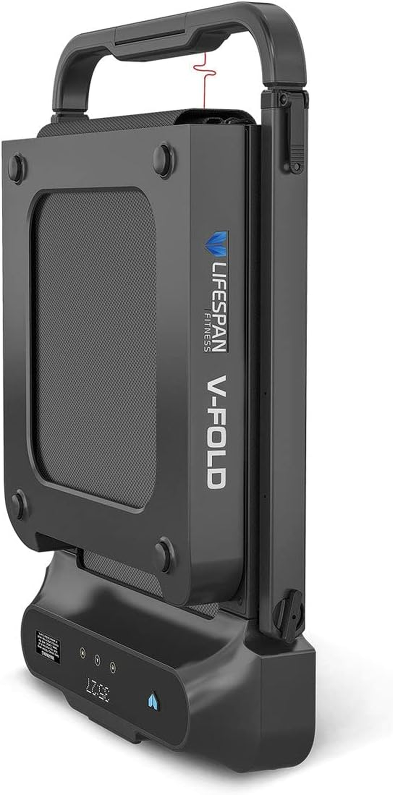 Lifespan Fitness V-Fold Treadmill with Cable Management Ergodesk Automatic 150 Cm Standing Desk, Oak/Black image number 4