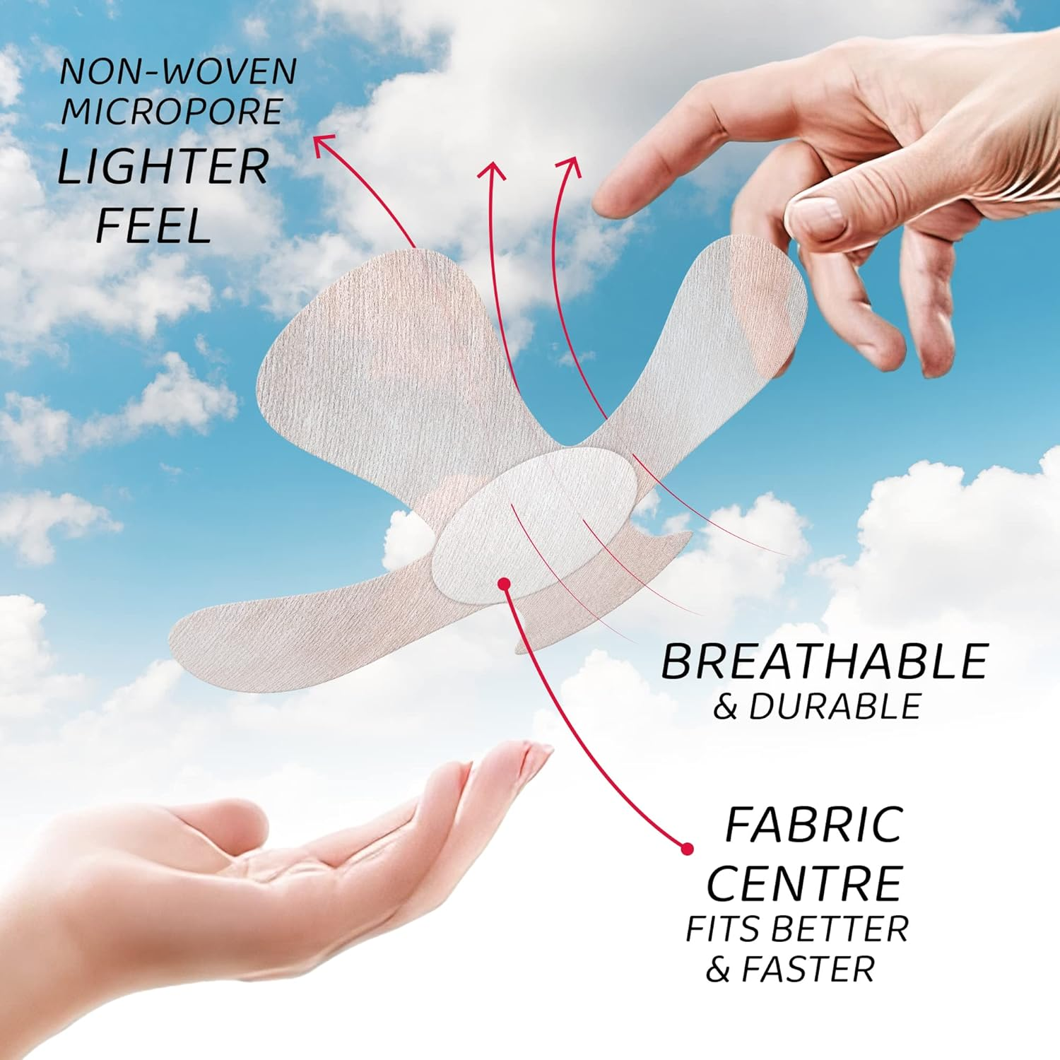 Not Just a Patch Freestyle Libre 2 Covers (20 Pack) - Thin, Strong and Light, Ultra-Long 14 Day Adhesion - Durable Lingo CGM & Libre 2 Sensor & Protector Patches - Air X-Mini Beige - Brown image number 6