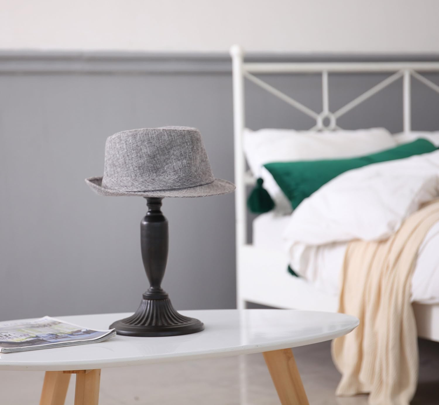 Owlgift Vintage Style Dome Shape Removable Metal Hat Rack, Cap, Wig Storage Holder Display Stand, Black (1Pc) - Black image number 4