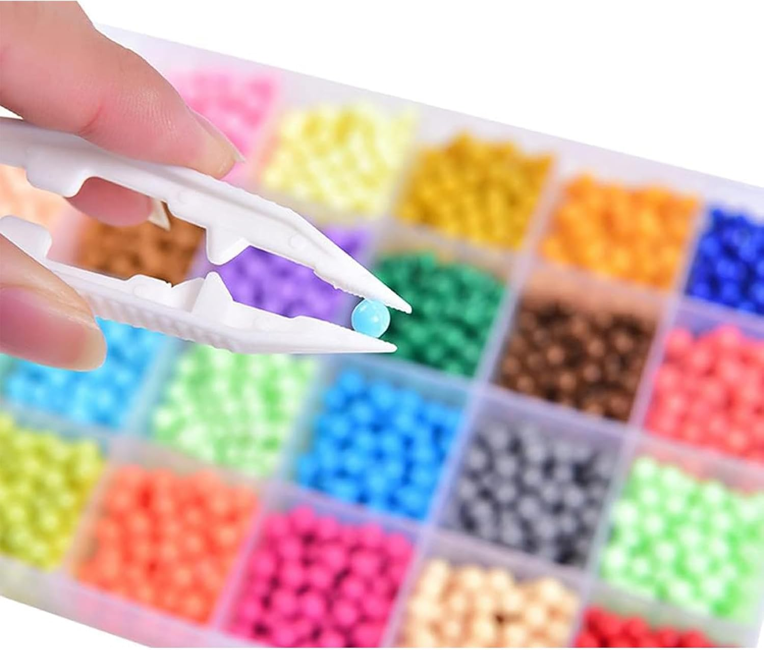 UKKQES 30PCS Plastic Tweezers 5 Assorted Colors Craft Forceps Tools for Handmade DIY Creative Beading Projects Jewelry Making Kids Adult Home Classroom School