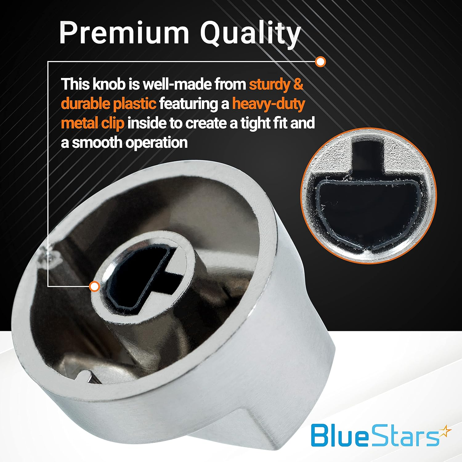 Bluestars Ultra Durable 4 Packs 811195 Ventilation Wolf Hood Knob Replacement Exact Fit for Sub-Zero Wolf - Replaces 805328 KIP5D44 5D44 B002MFNQ34