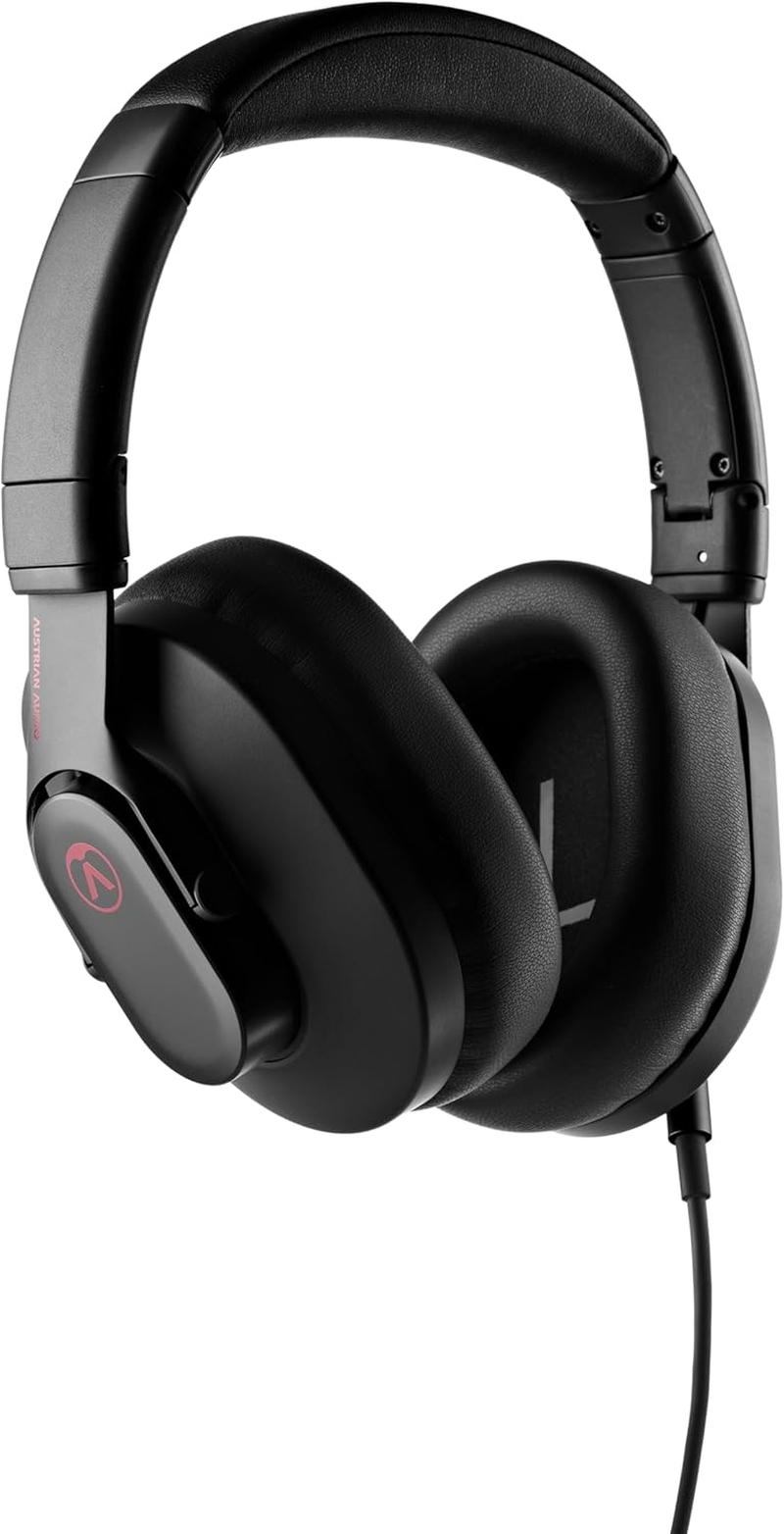 Austrian Audio Hi-X20 over Ear Headphones, Professional Wired Headphones (Closed Design, Hi-X Driver, Memory Foam Ear Pads, Foldable Design, Detachable Cable, Precise Sound) - Black image number 2
