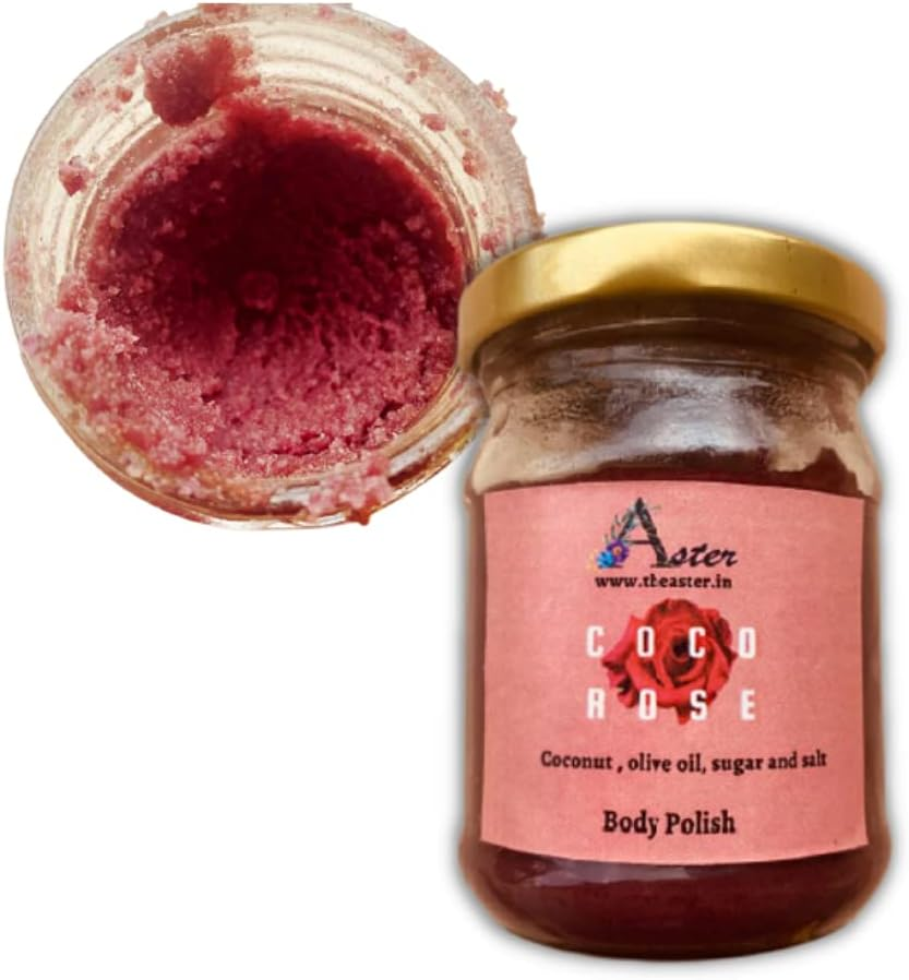 Aster COCO ROSE SCRUB, Body Scrub, Rose Scrub, Handmade, Gentle Exfoliation, Exfoliation & Cleansing for Glowing, Smooth and Soft Skin, No Paraben & SLS, Body Polish 100 GMS image number 3