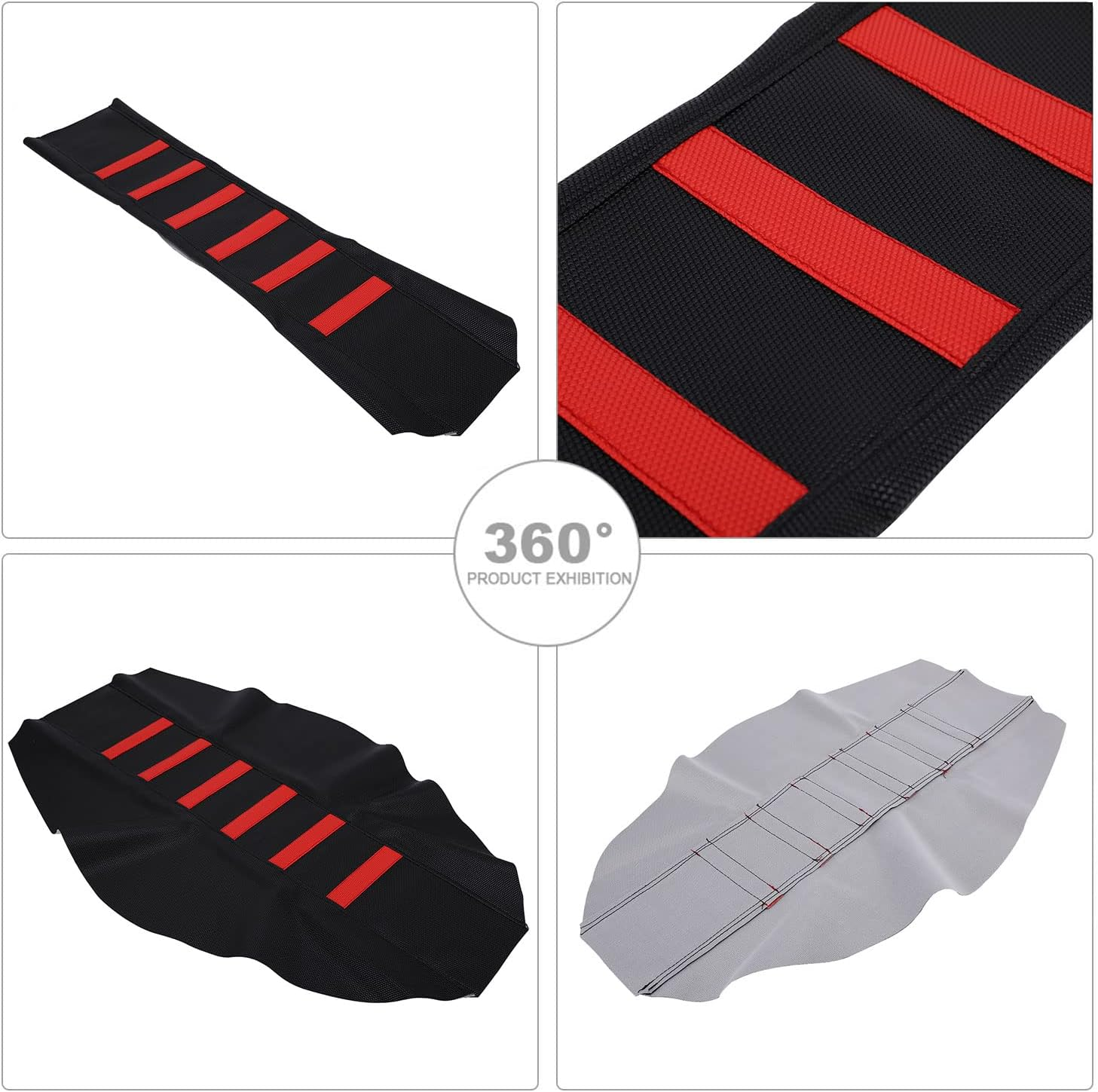 Dirt Bike Seat Cover Particle Surface Universal for CRF CR XR 50Cc - 450Cc RM KX KLX TTR PW Hawk 250 SSR Apollo RFZ TAO TAO Thumpstar Dirt Pit Bike Red - Orange image number 4