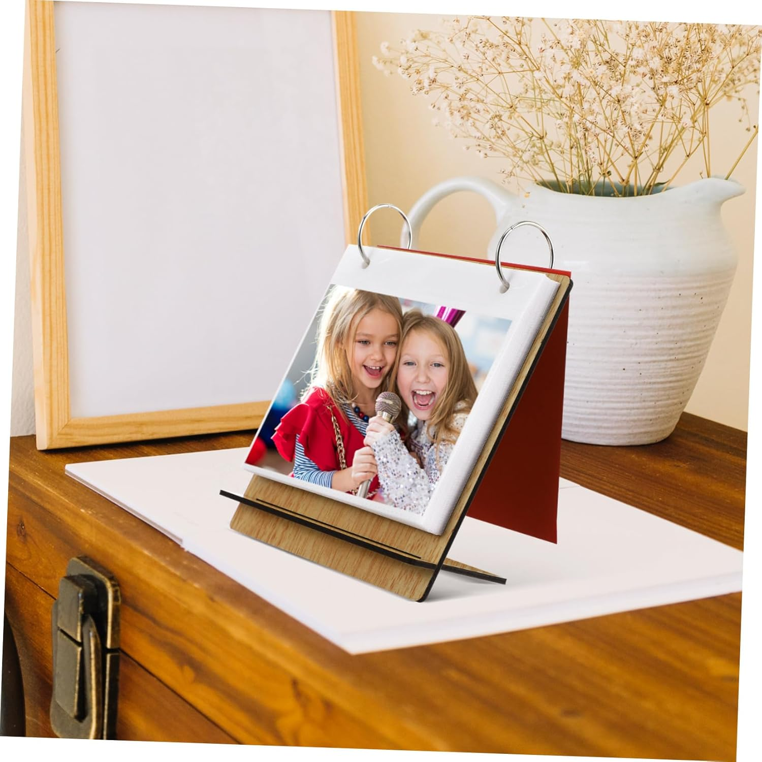 Generic Growth Memory Photo Album Compact Desk Photo Book with Pocket Inserts and Inner Pages for Parents to Document Journey image number 1