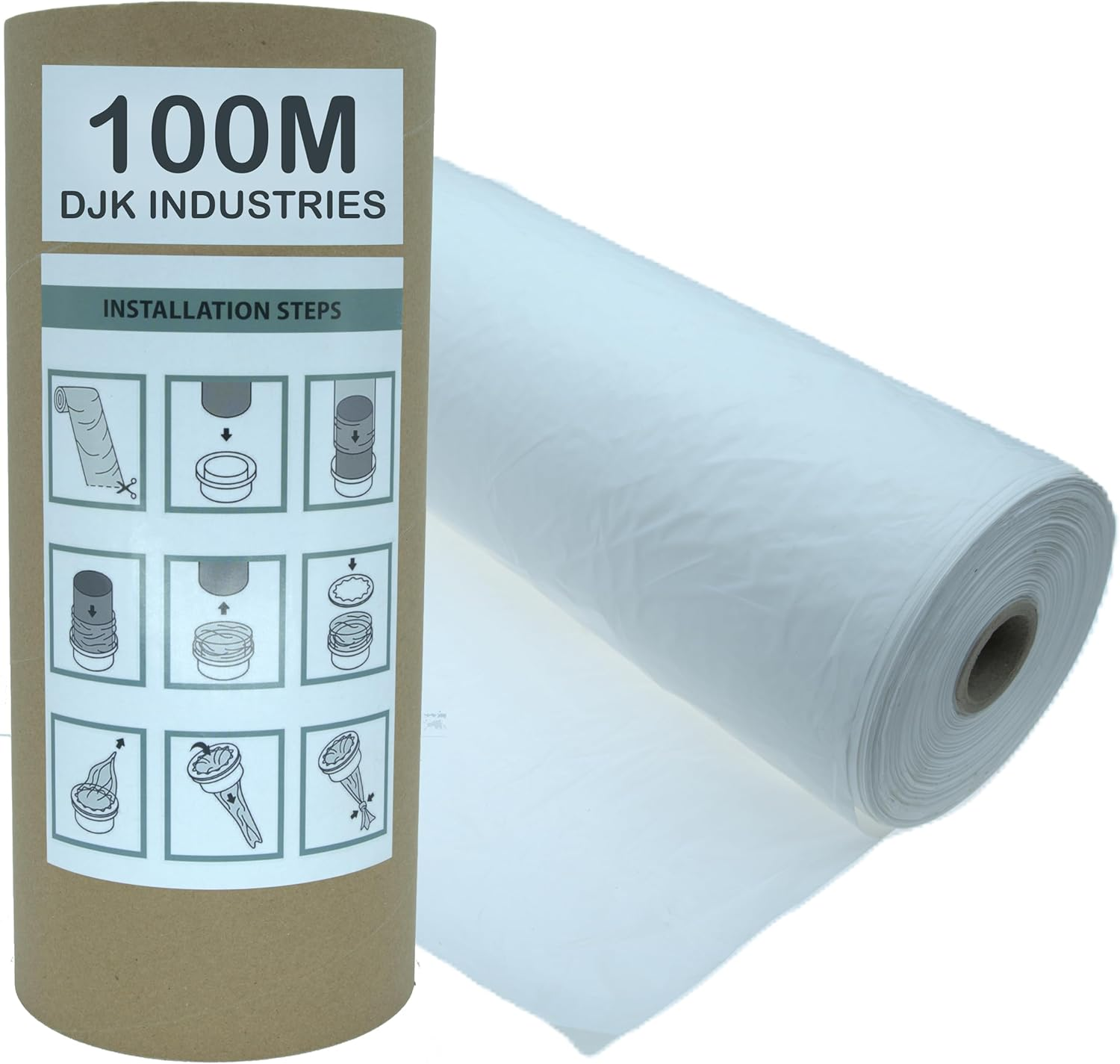 100M Nappy Diaper Bin Refill Liners Film Compatible with Tommee Twist & Click Refill Nappy Bins Refills Disposable Bin Bags for Nappies