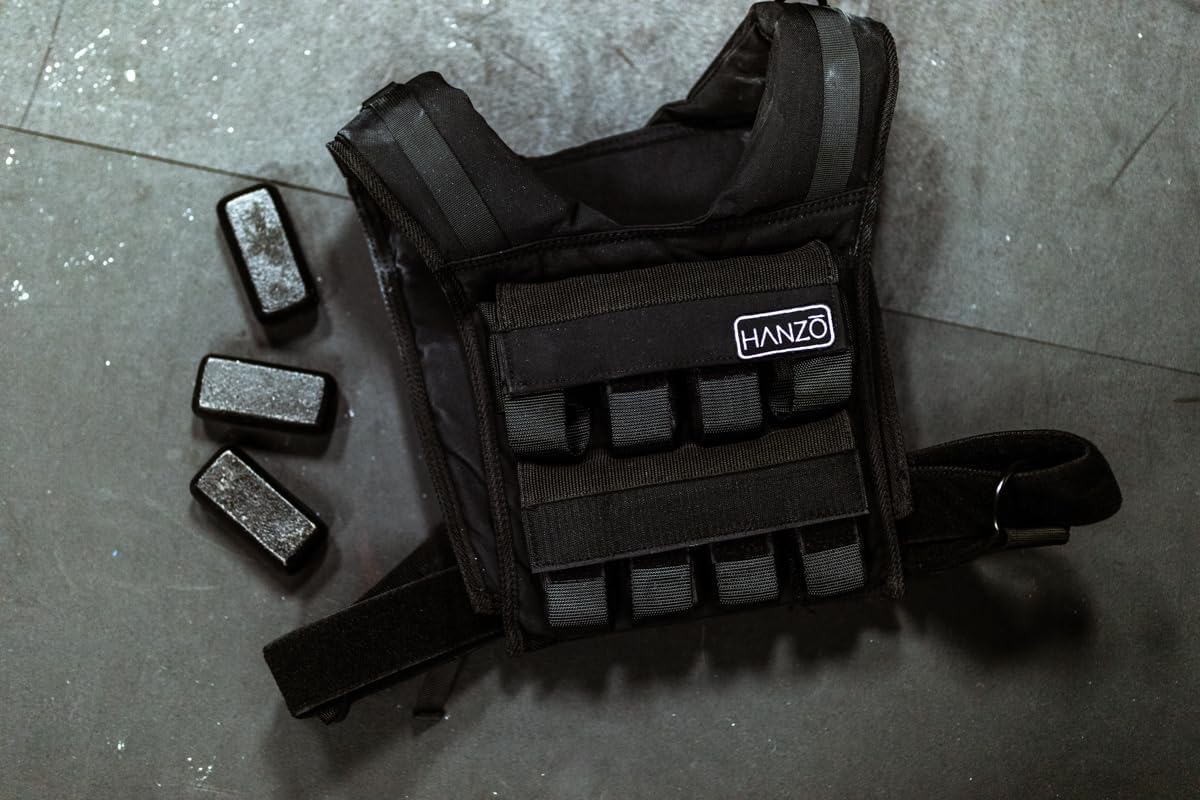 Premium Weighted Vest for Training. Body Weight Workout Weight Vest 25Lbs/35Lbs/45Lbs/65Lbs, Adjustable Weighted Vest Men for Calisthenics, Crossfit, Home Workouts image number 2