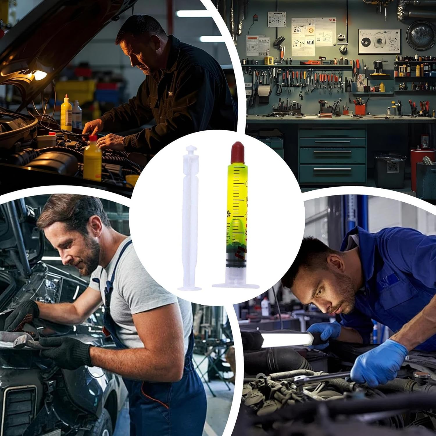 Auto Air Conditioning Leak Detection Oil Fluorescent - Refrigerant Leak Detector Agent - Effective Detector Dye for Evaporator Refrigerant