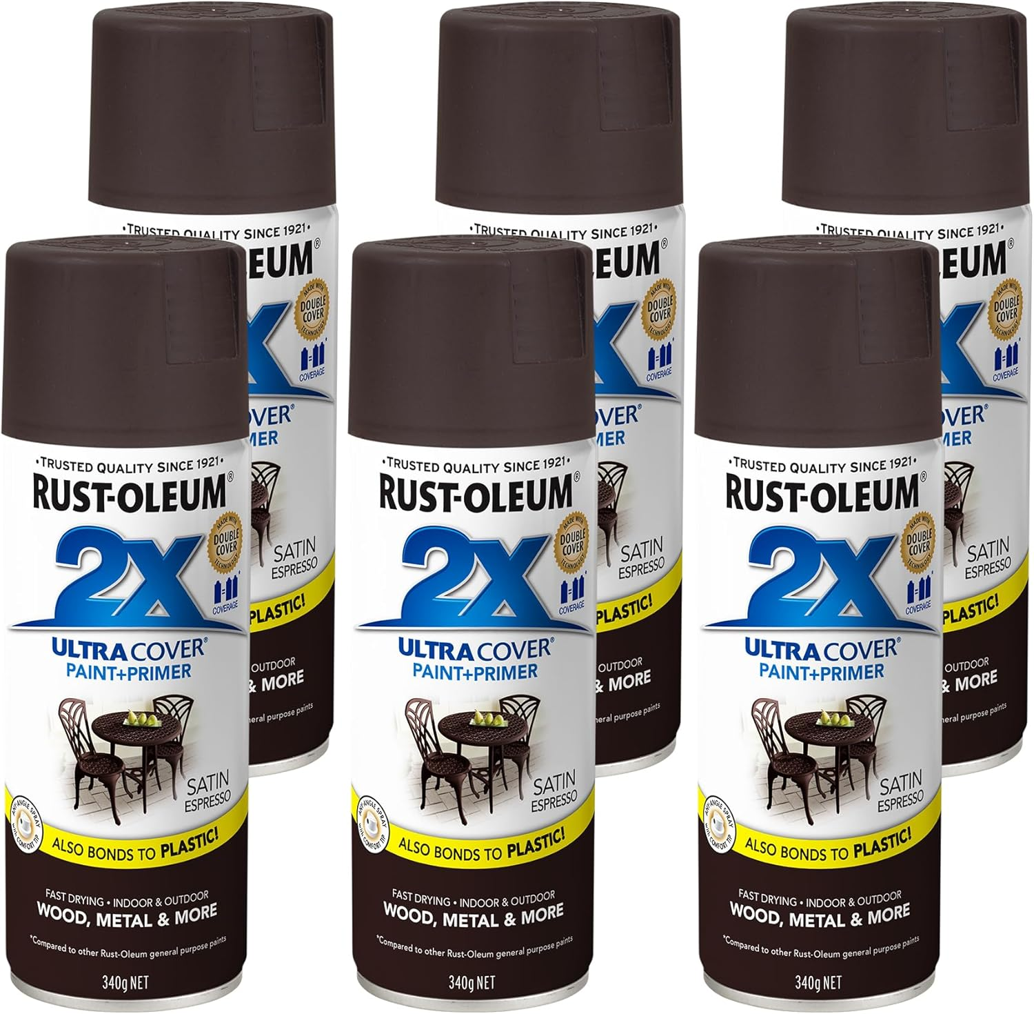Rust-Oleum 2X Ultra Cover Primer Spray, White, 340 G (Pack of 6) image number 5
