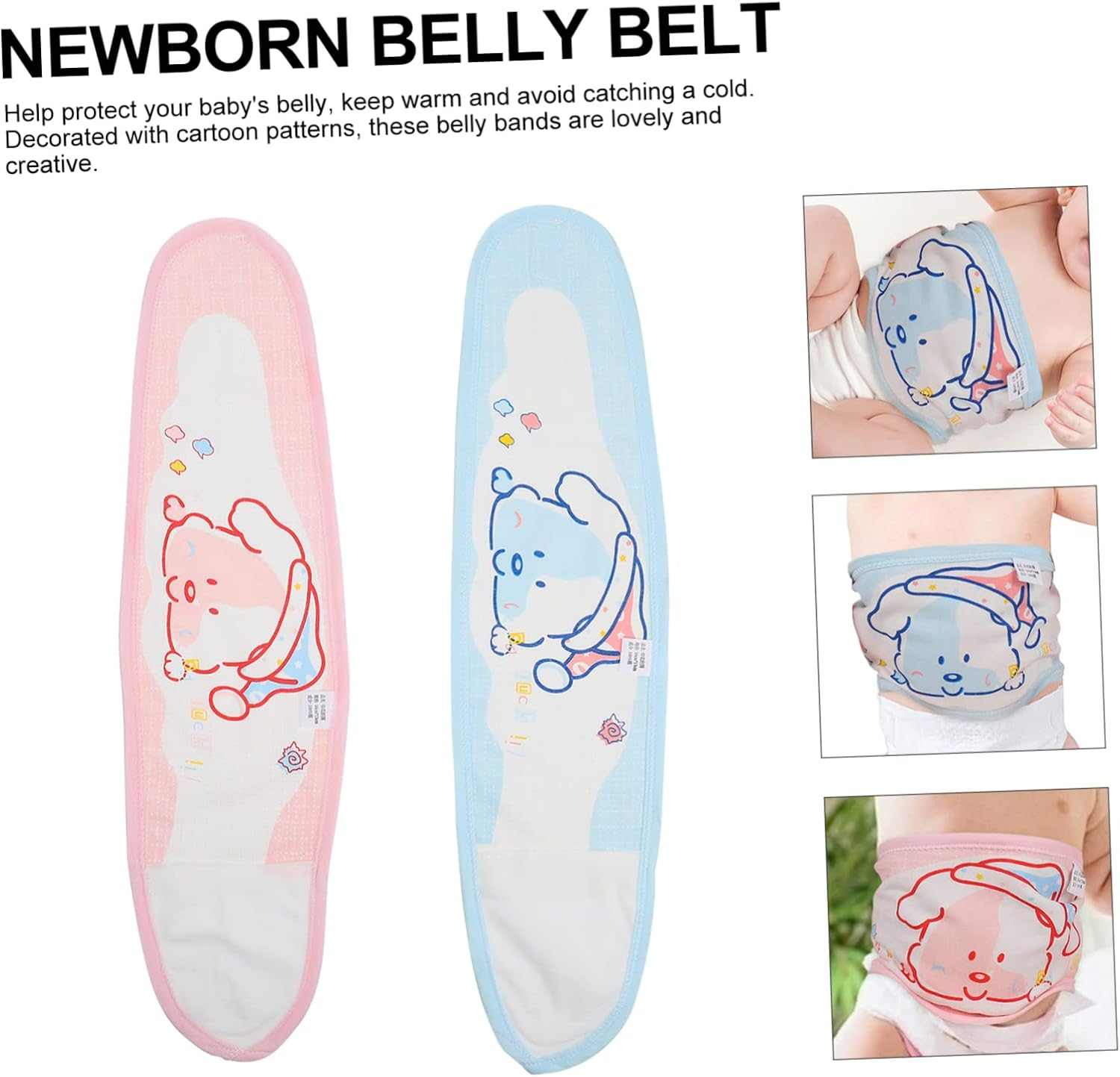 2Pcs Pregnancy Belly Band Cartoon Patterns Elastic Cotton Bellyband for Newborns image number 1