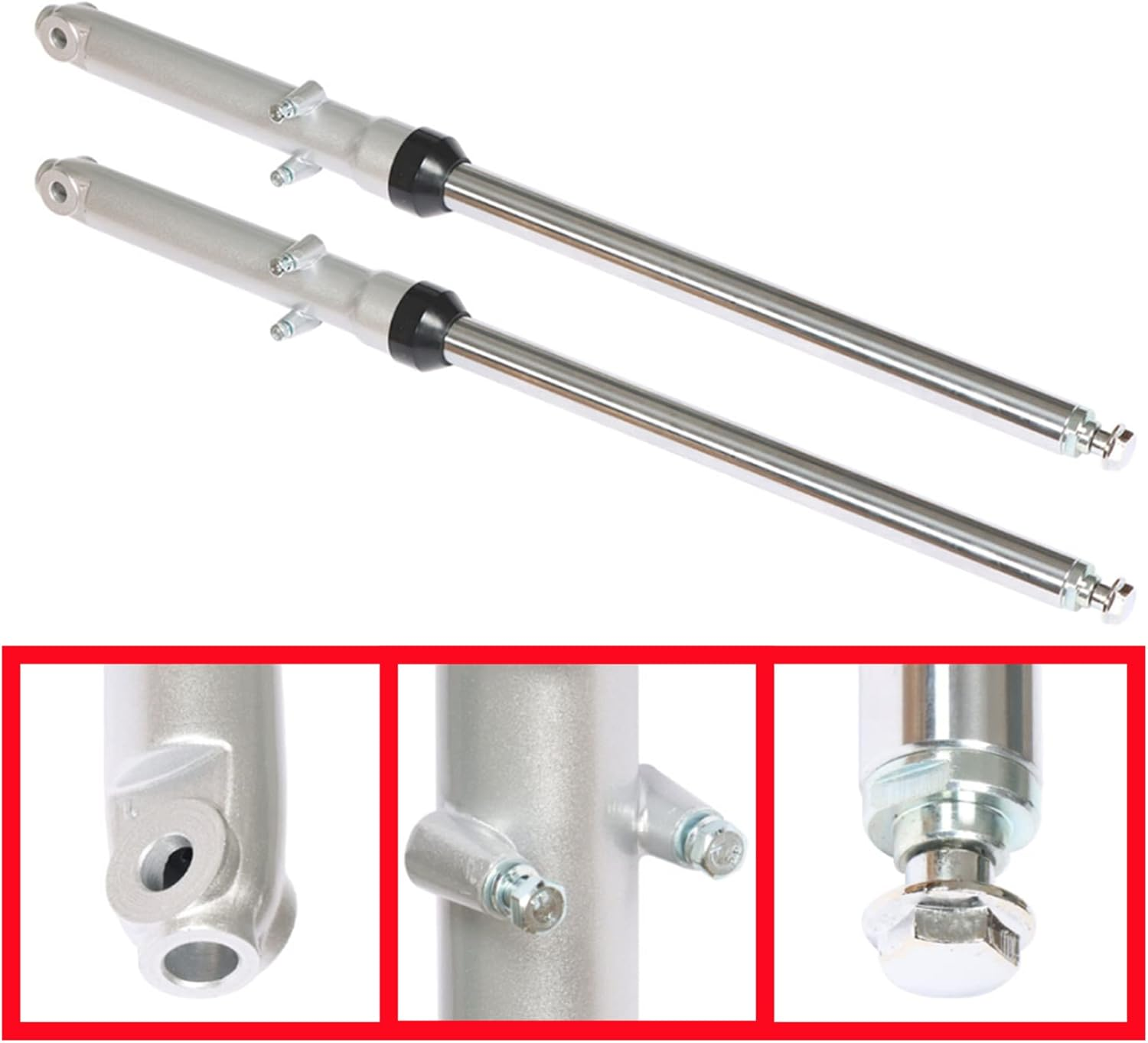 GXYWADY 27 Motorcycle 1 Pair Front Fork Shocks Absorber Suspension Replacement for Honda CG125 CT90 CT110 Trail image number 2