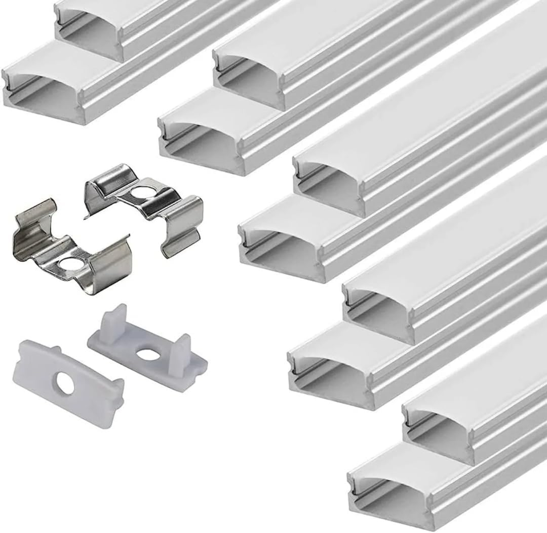 20 PCS X 1M U Style LED Aluminium Channel Profile Holder for LED Strip Light 1M Bar Lamp