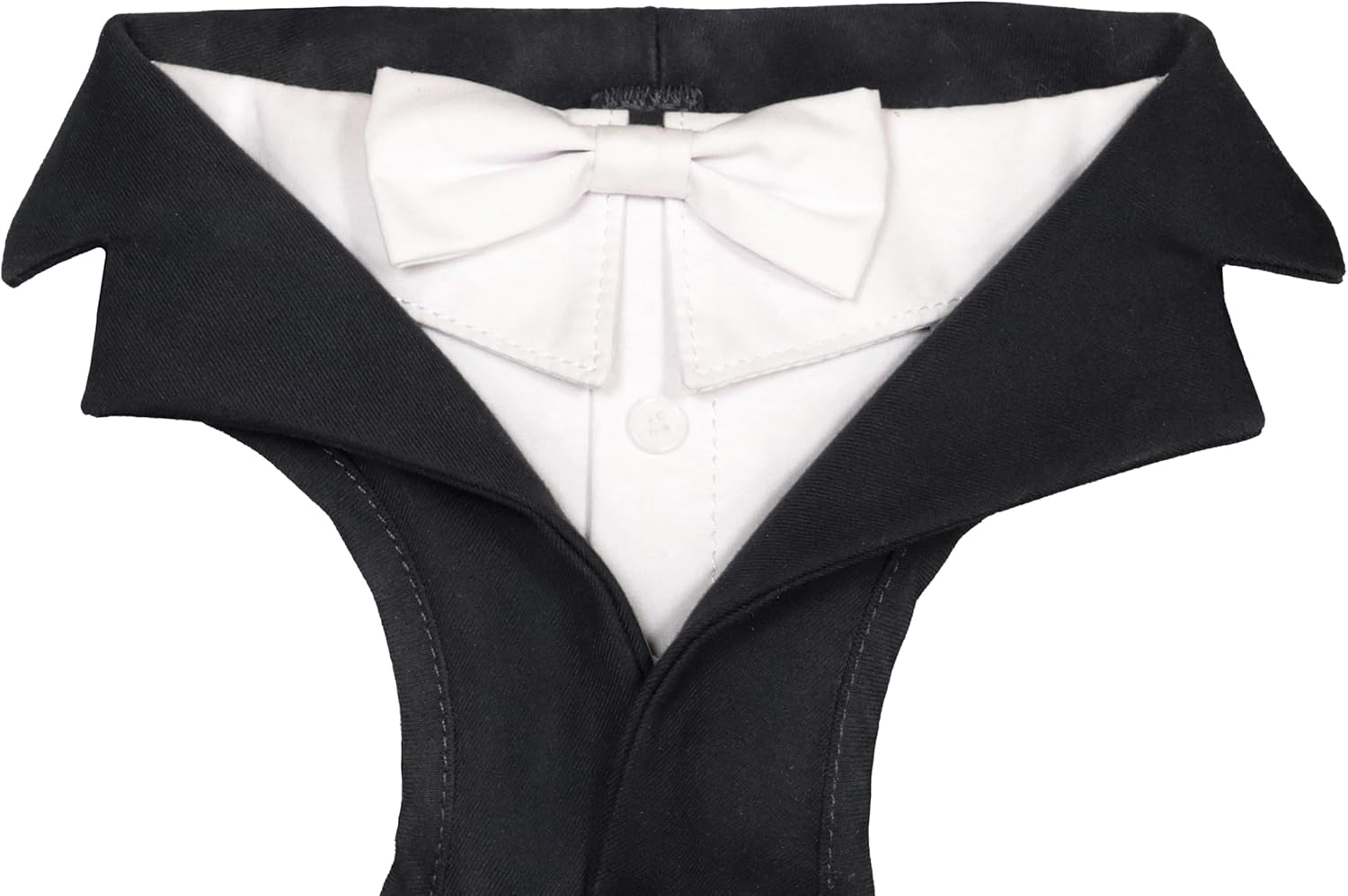 Croci Ceremony Groom Male Dog Harness for Weddings, Tuxedos for Dogs, Adjustable, Black, M/42-55Cm image number 4