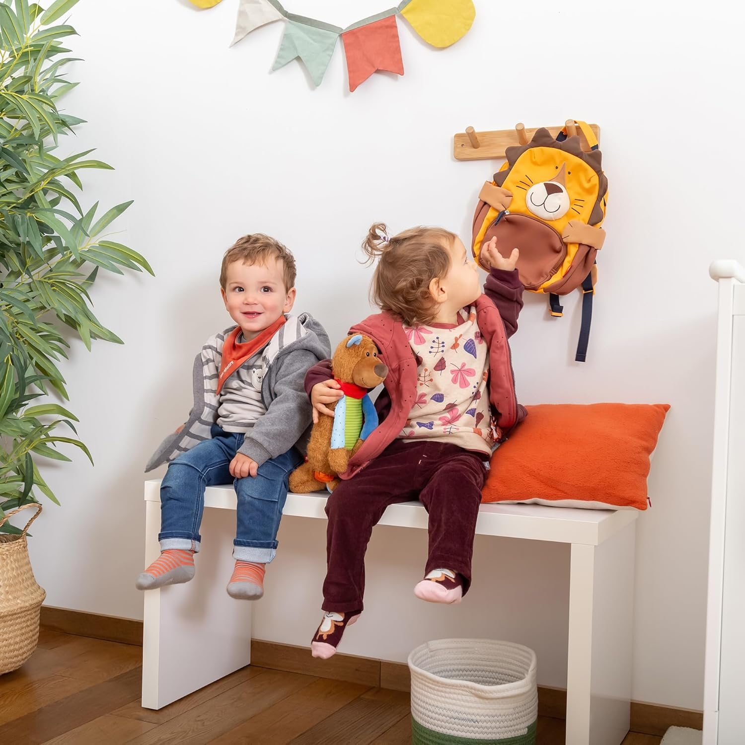 Sigikid Kids Backpack Nursery Backpack: Sturdy, Lightweight, Child-Friendly, for Nursery, Crib, Outings, Leisure, for 2-5 Years, 5.2L - Blue/Bear image number 3