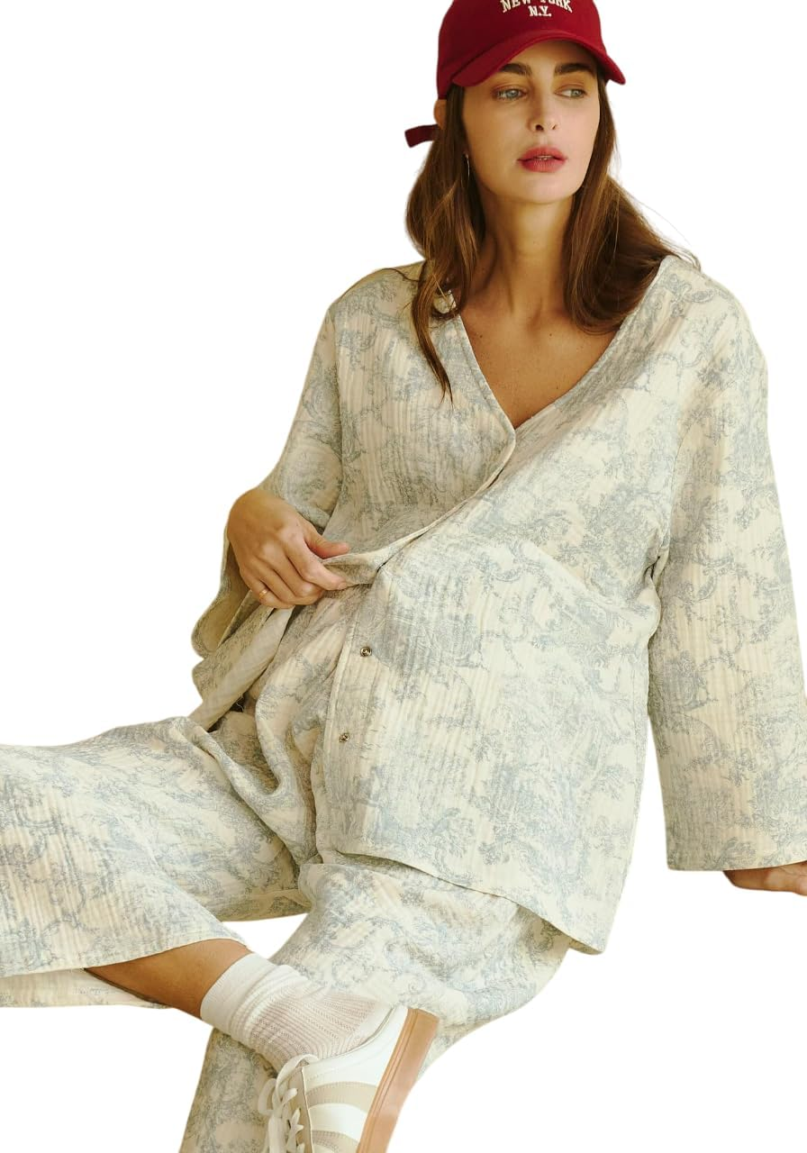 Muslin Guaze Nursing Set, Baby Blue, L/XL image number 1