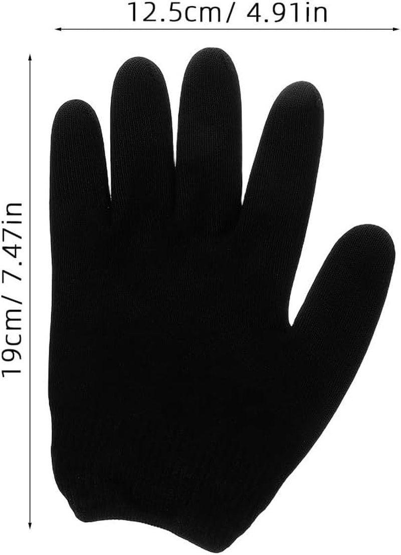 Hydrating Gel Hand Gloves for Moisturizing Exfoliating Skin Brightening Treatment for Dry Cracked Hands Reusable Silicone Spa Mittens for Softening and Repairing Suitable for Men image number 4